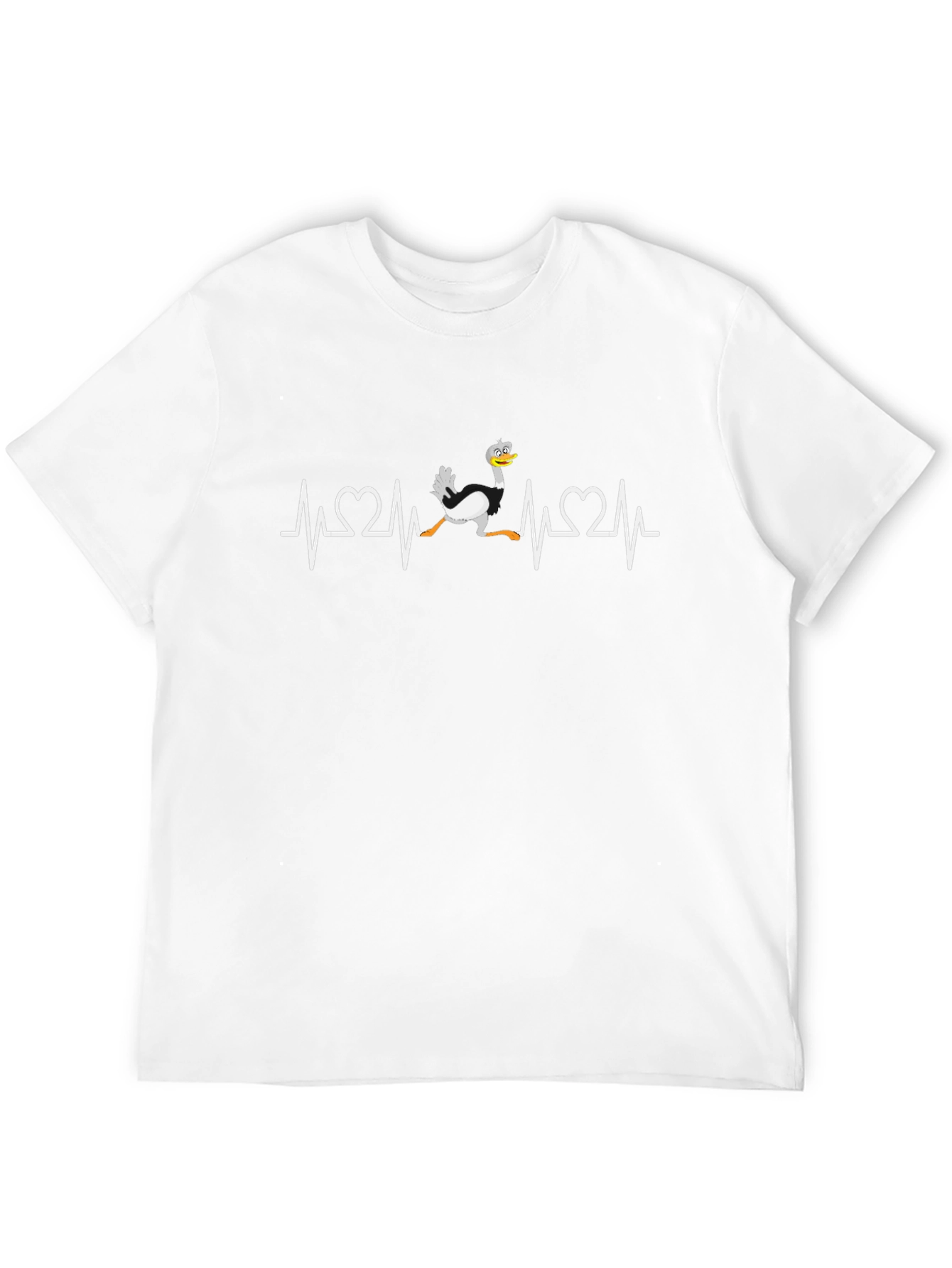 Ostrich Heartbeat T-Shirt - Funny Graphic Tee