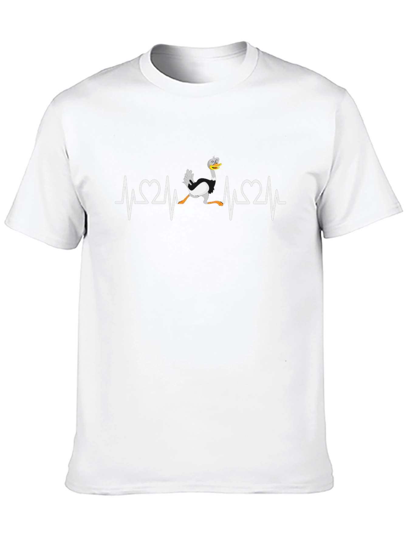 Ostrich Heartbeat T-Shirt - Funny Graphic Tee