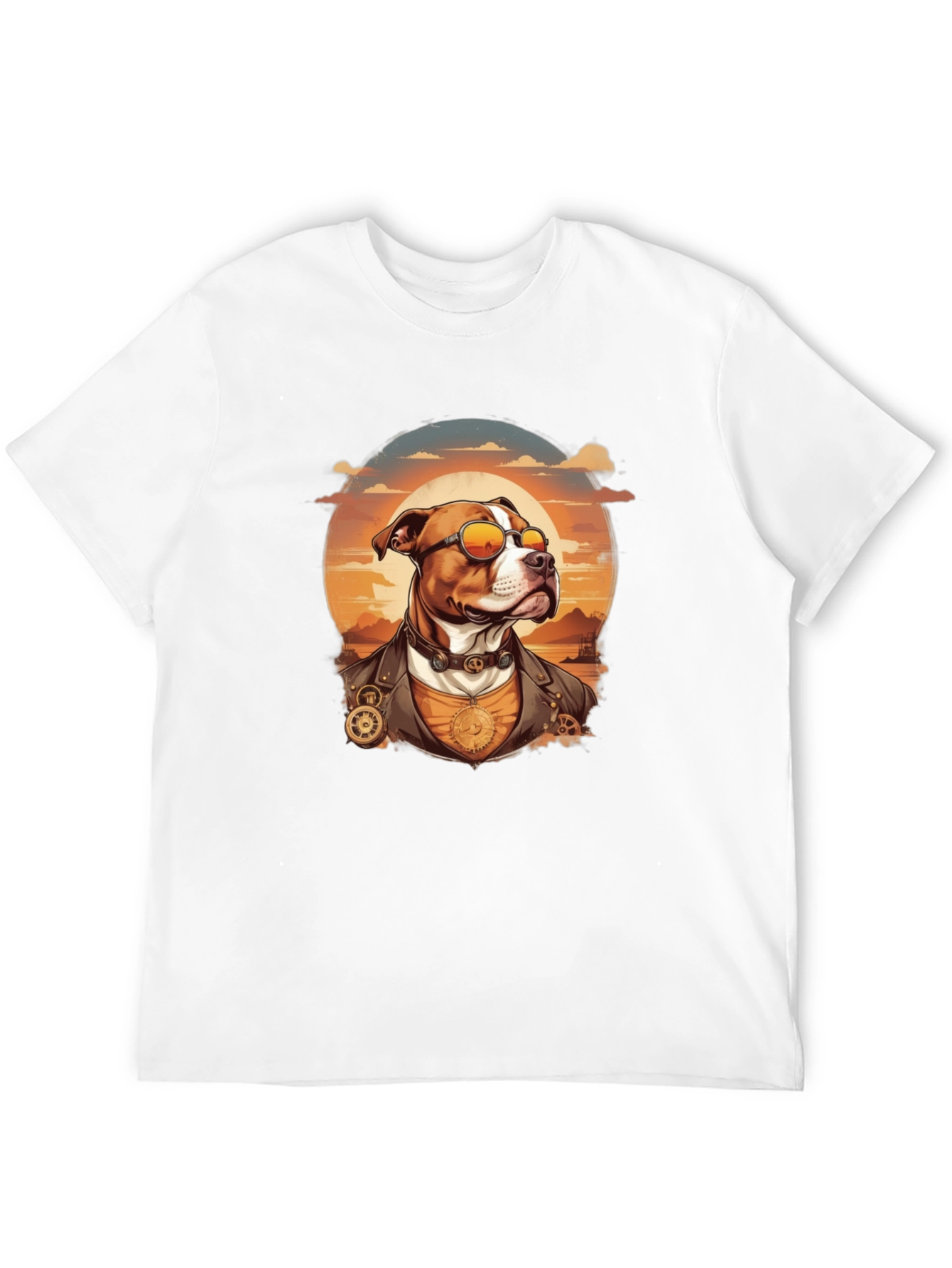Steampunk Dog Portrait T-Shirt