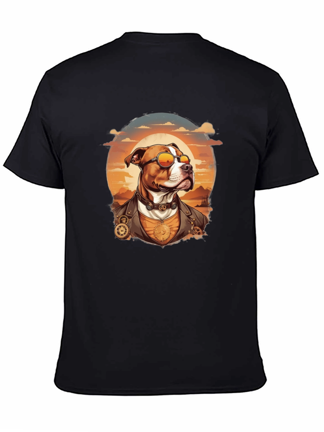 Steampunk Dog Portrait T-Shirt