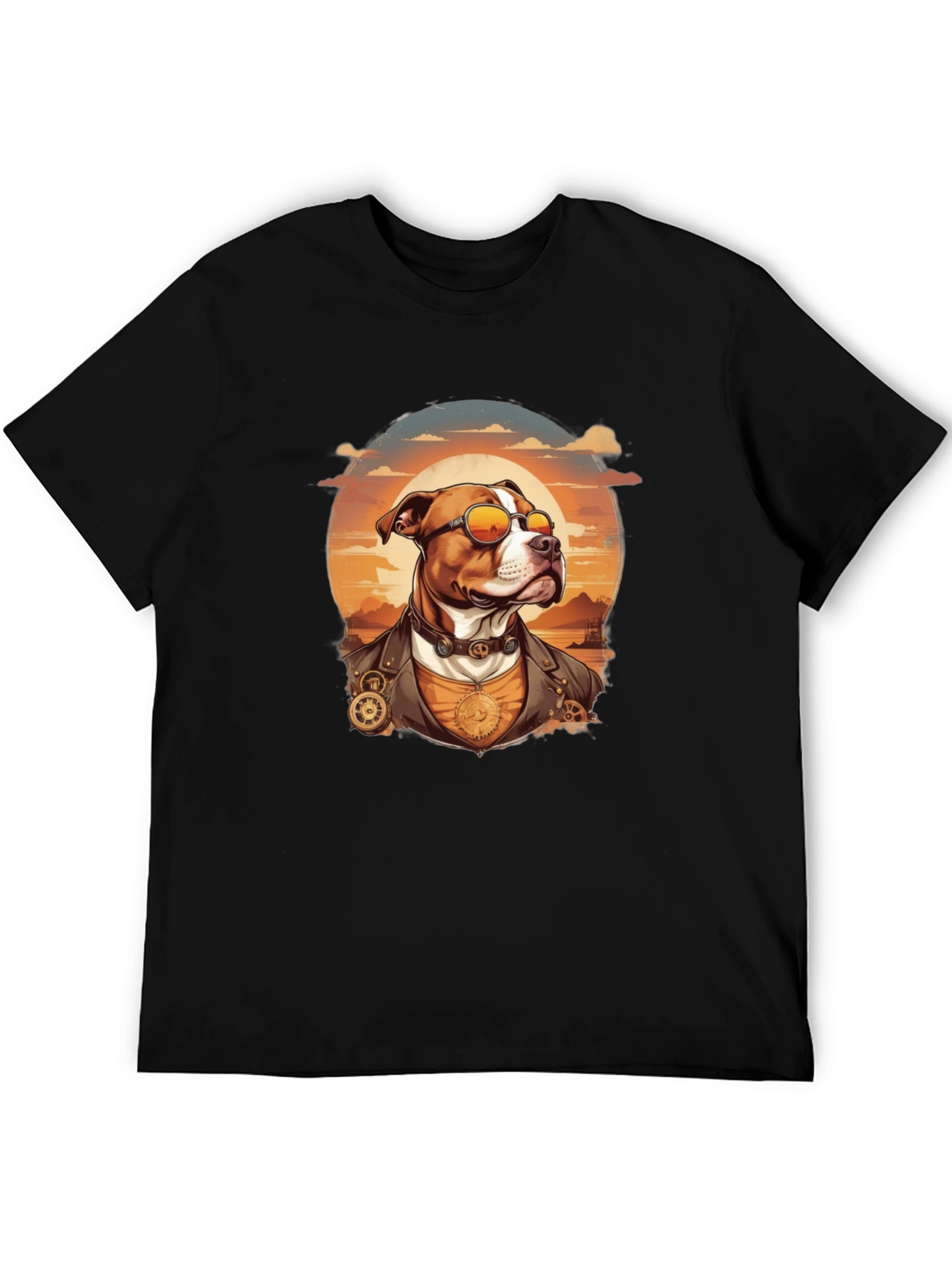 Steampunk Dog Portrait T-Shirt