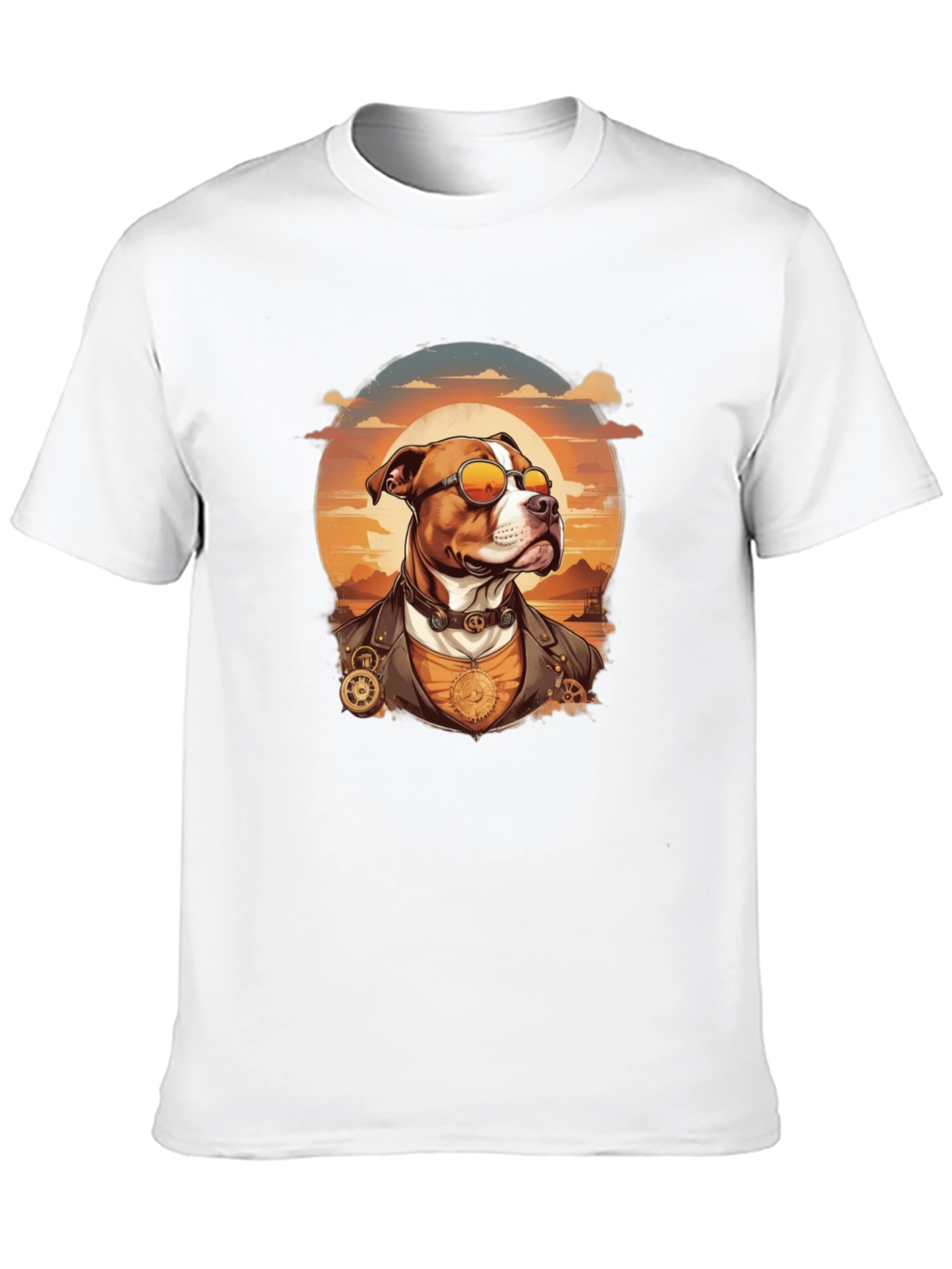 Steampunk Dog Portrait T-Shirt