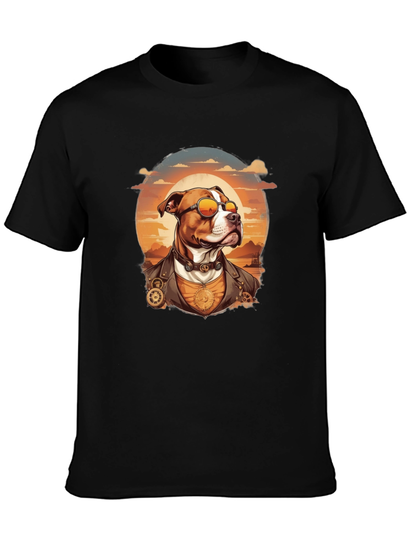 Steampunk Dog Portrait T-Shirt