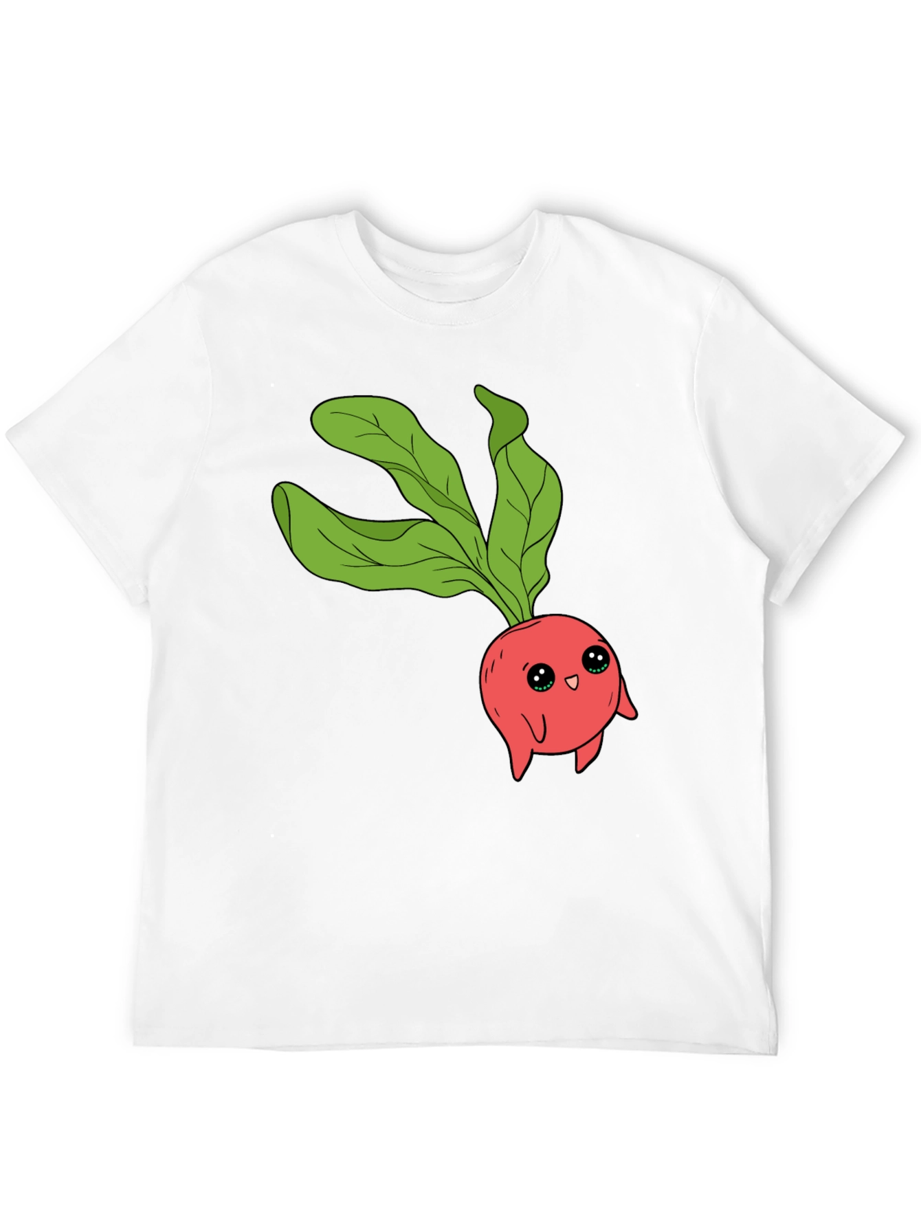 Cute Radish Graphic T-Shirt - Unisex Black Tee