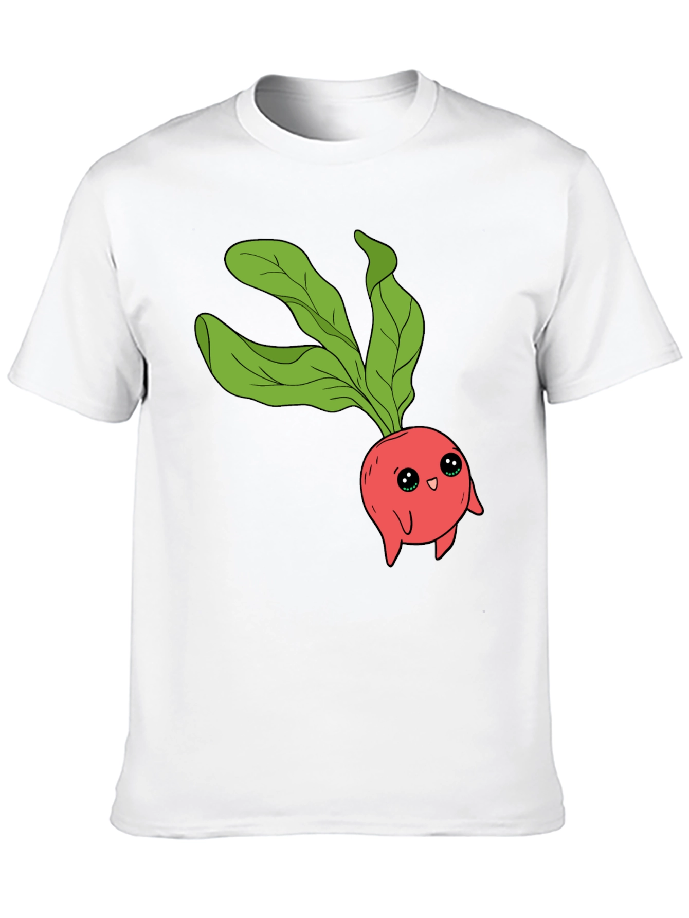 Cute Radish Graphic T-Shirt - Unisex Black Tee