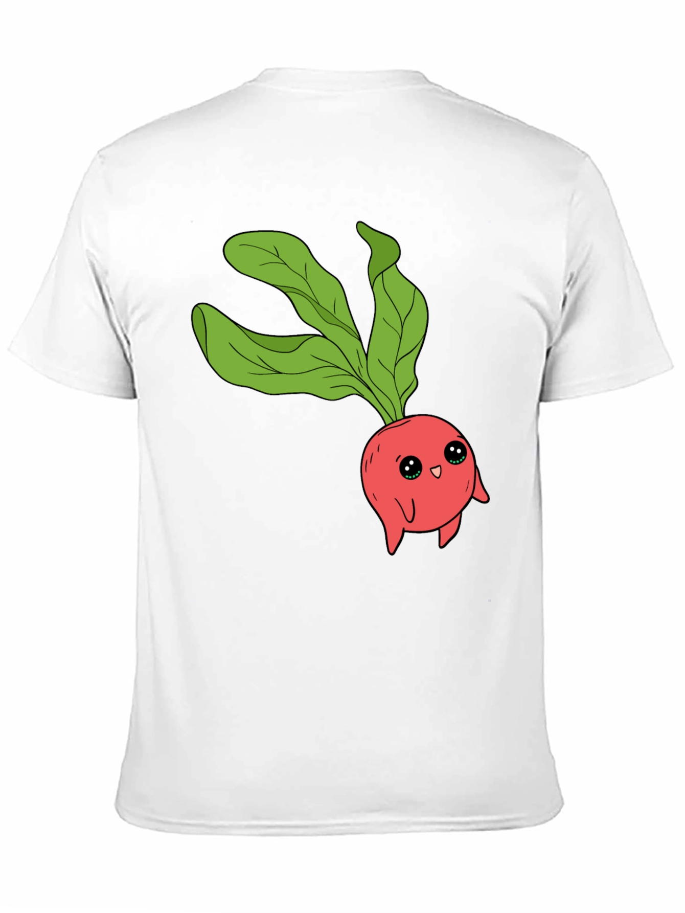 Cute Radish Graphic T-Shirt - Unisex Black Tee