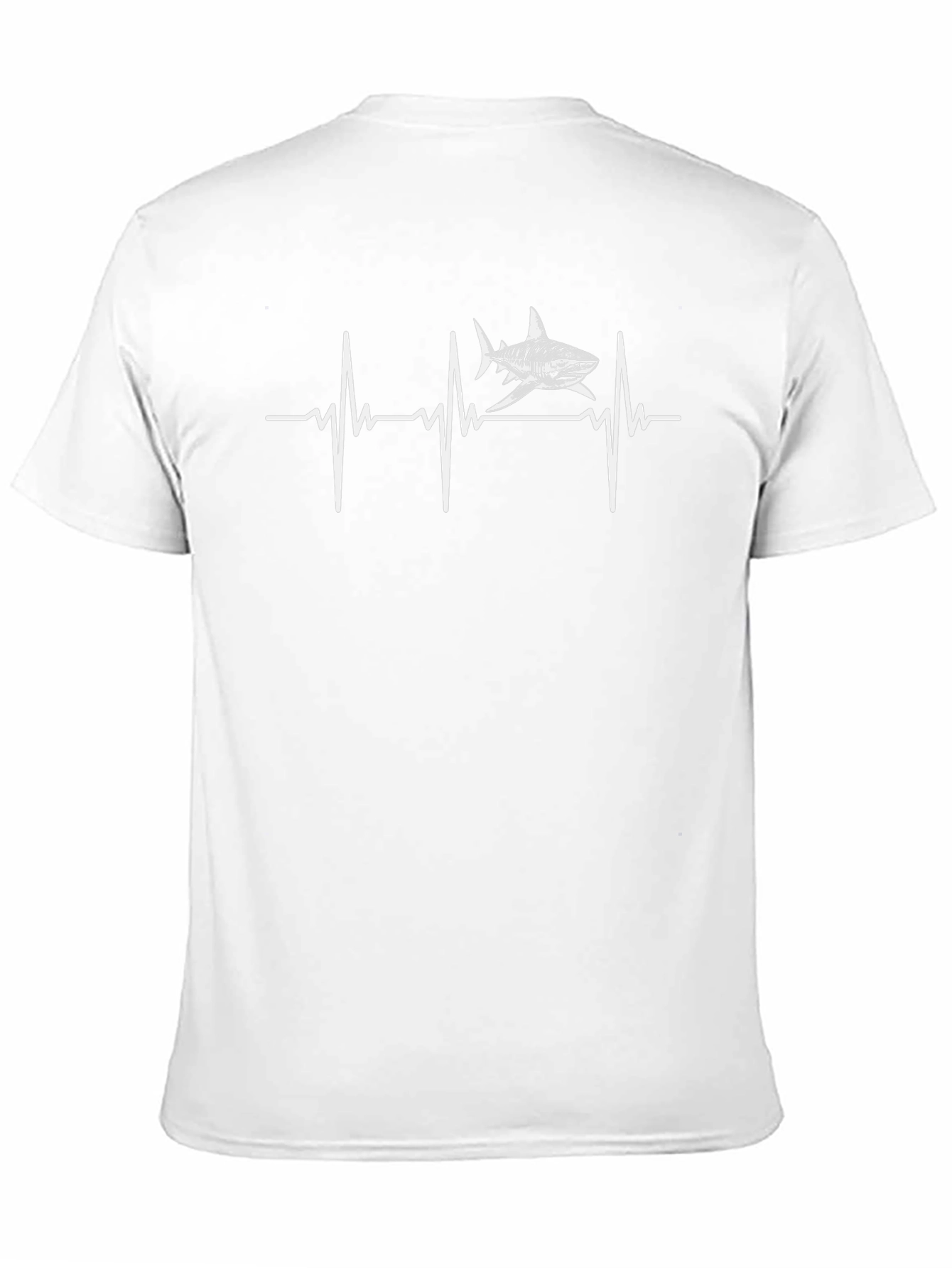 Shark Heartbeat Graphic Tee - Mens Black T-Shirt