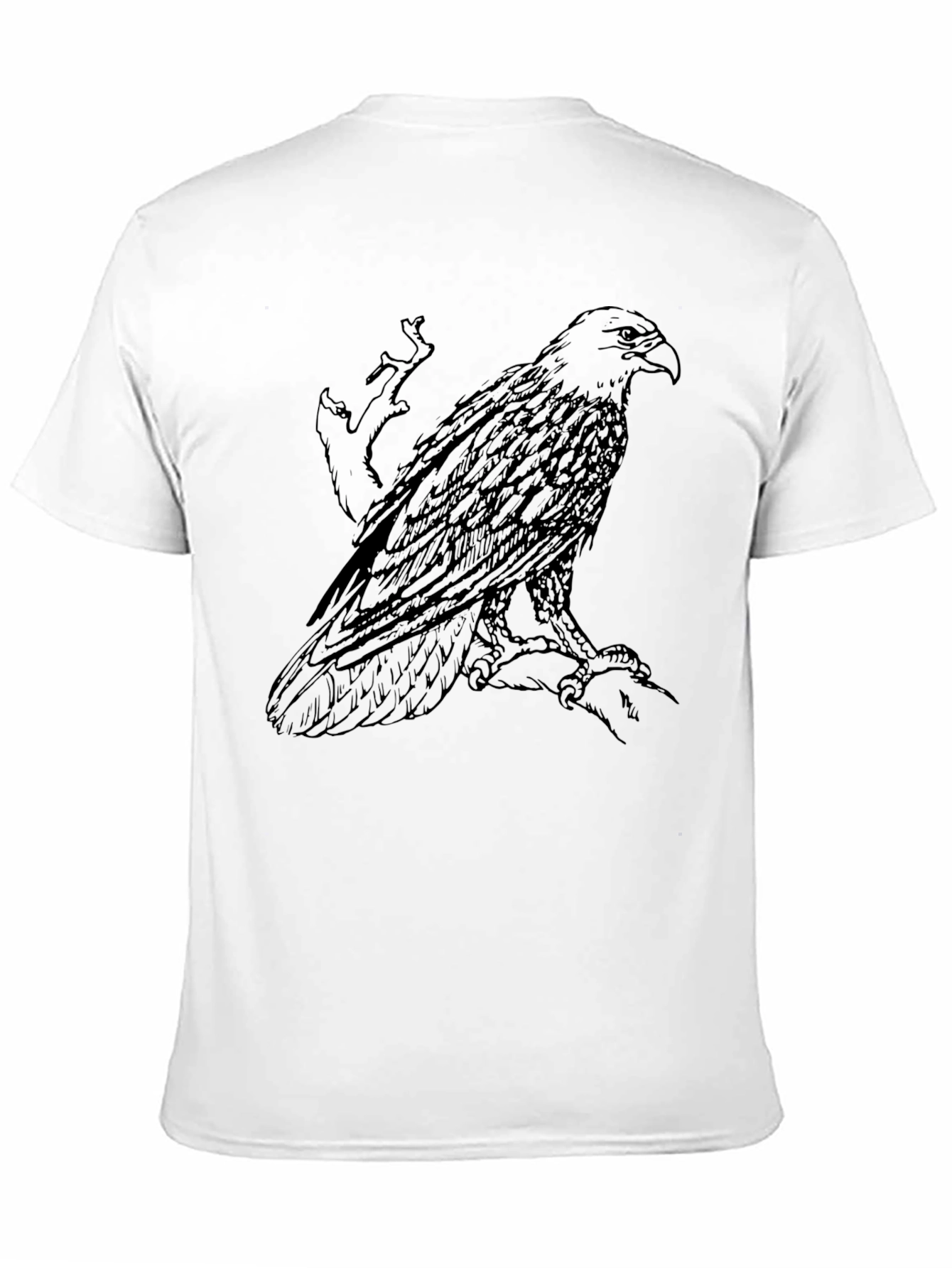 Mens Black Eagle Graphic T-Shirt