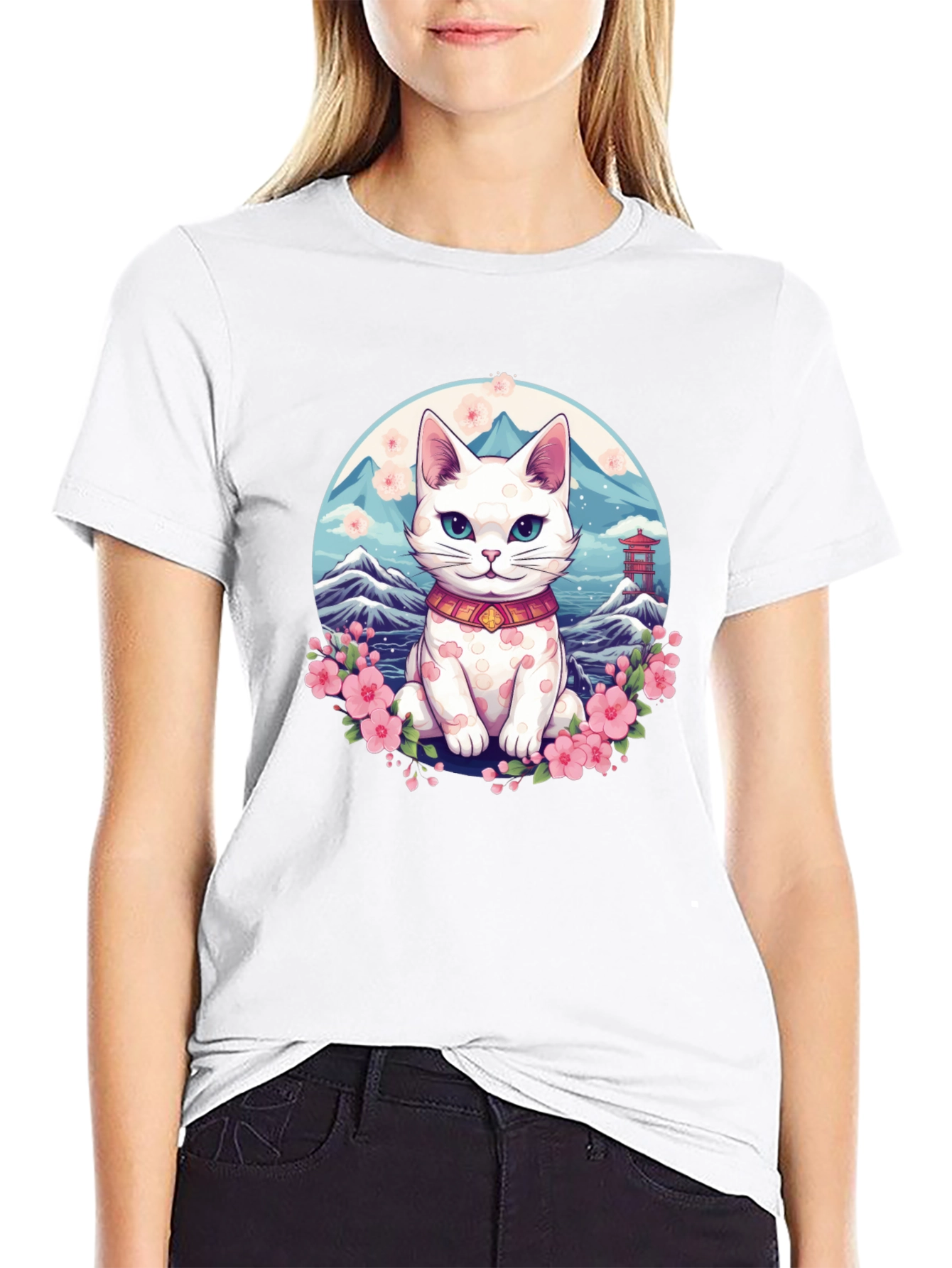 Lucky Cat T-Shirt - Japanese Anime Design
