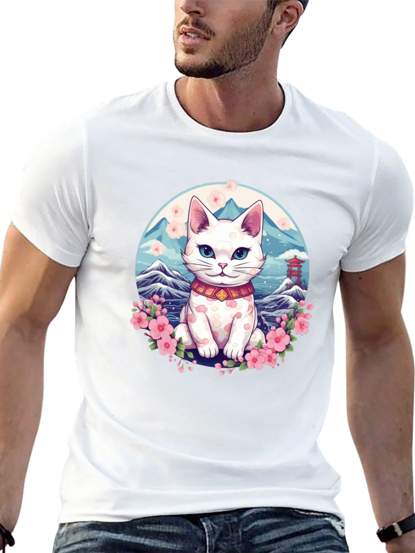 Lucky Cat T-Shirt - Japanese Anime Design