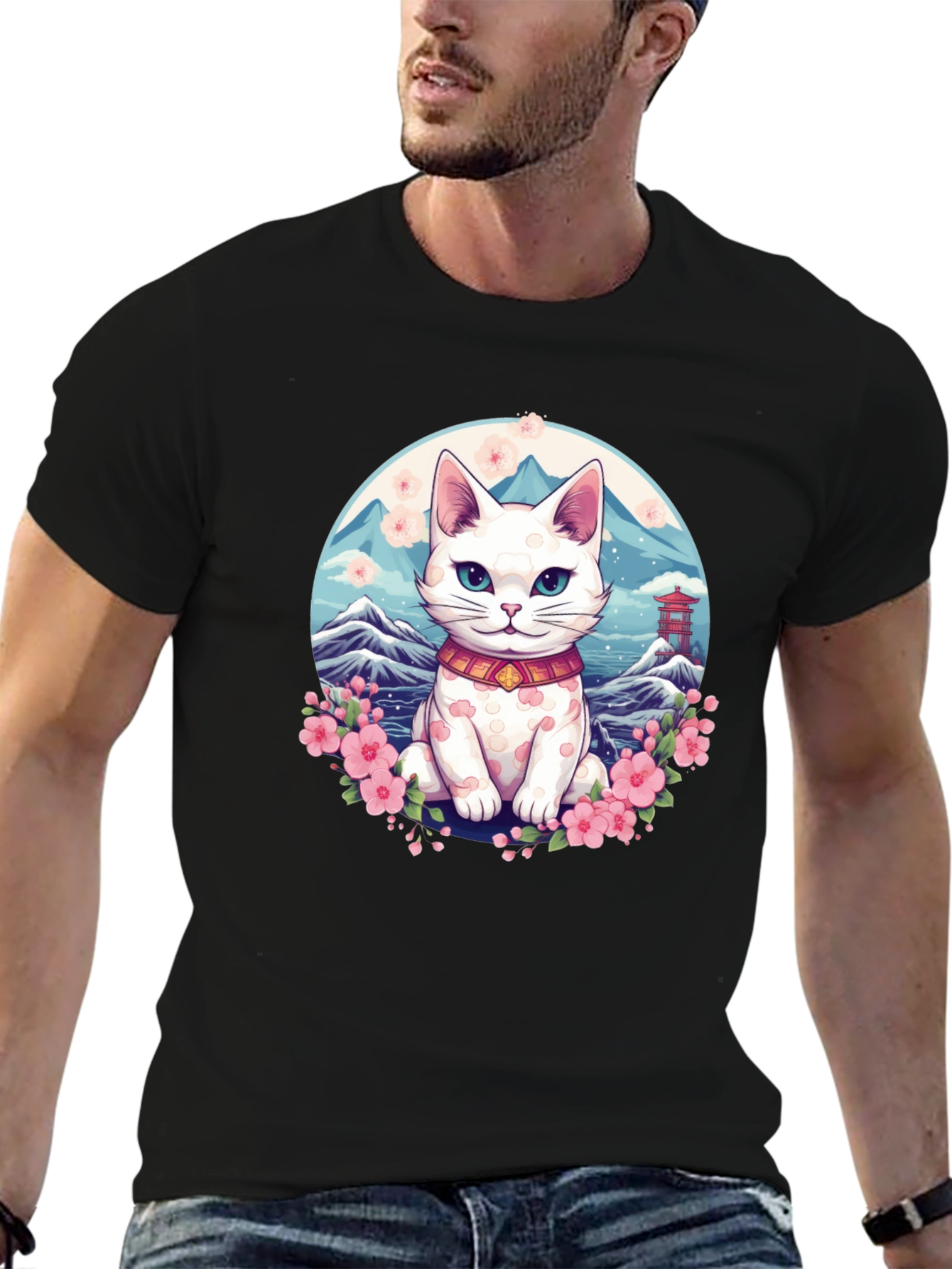 Lucky Cat T-Shirt - Japanese Anime Design