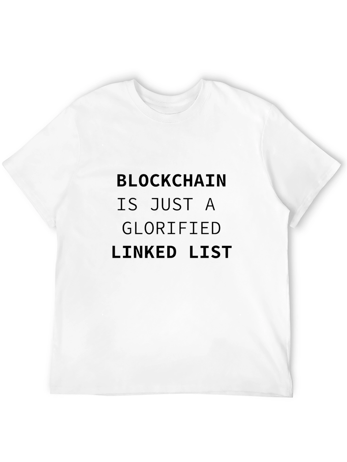 Blockchain Linked List Graphic Tee - Black