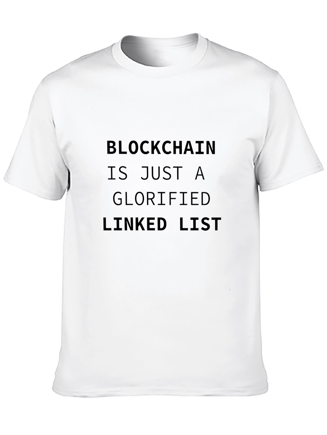 Blockchain Linked List Graphic Tee - Black