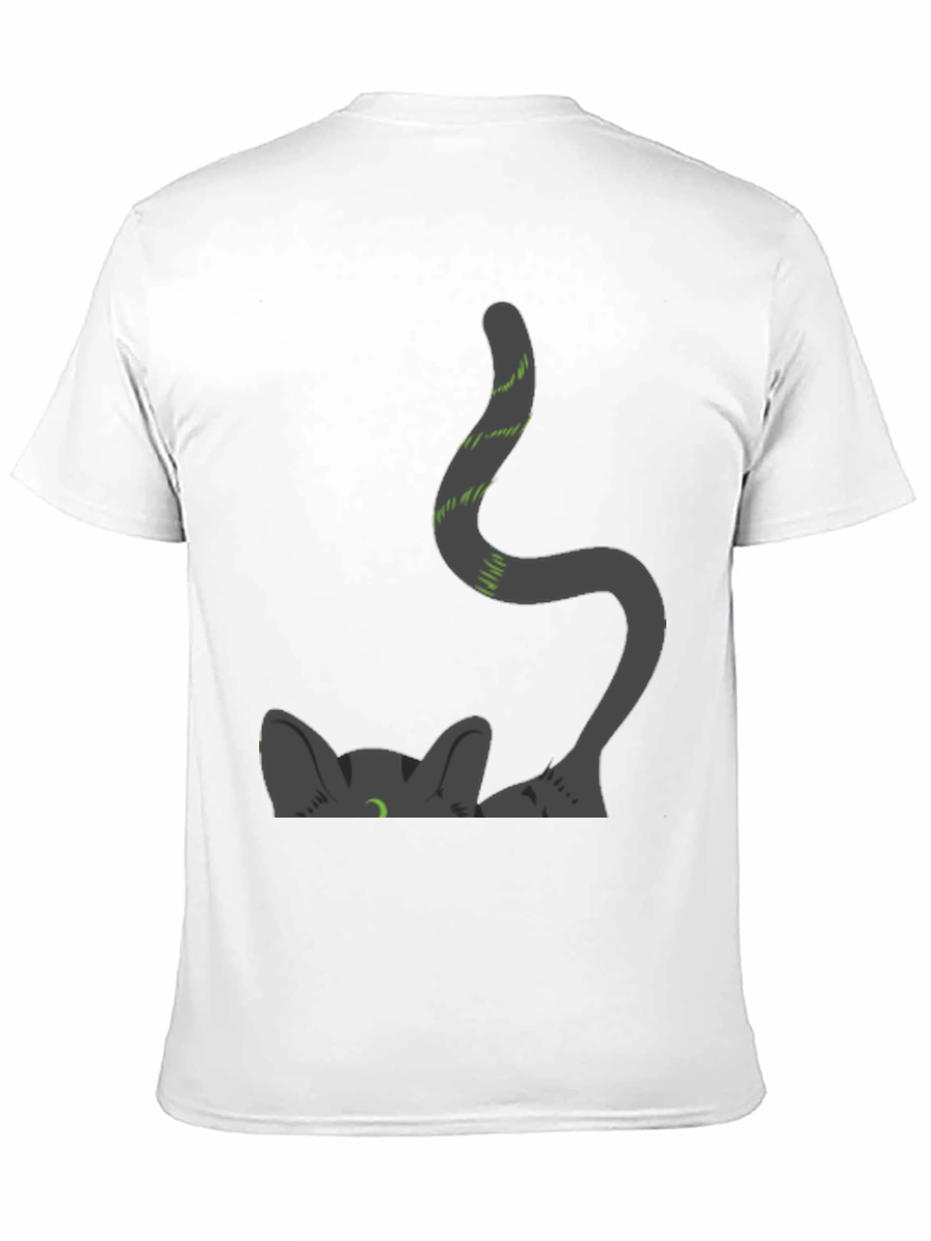 Sneaky Cat Graphic Tee - Black Cotton