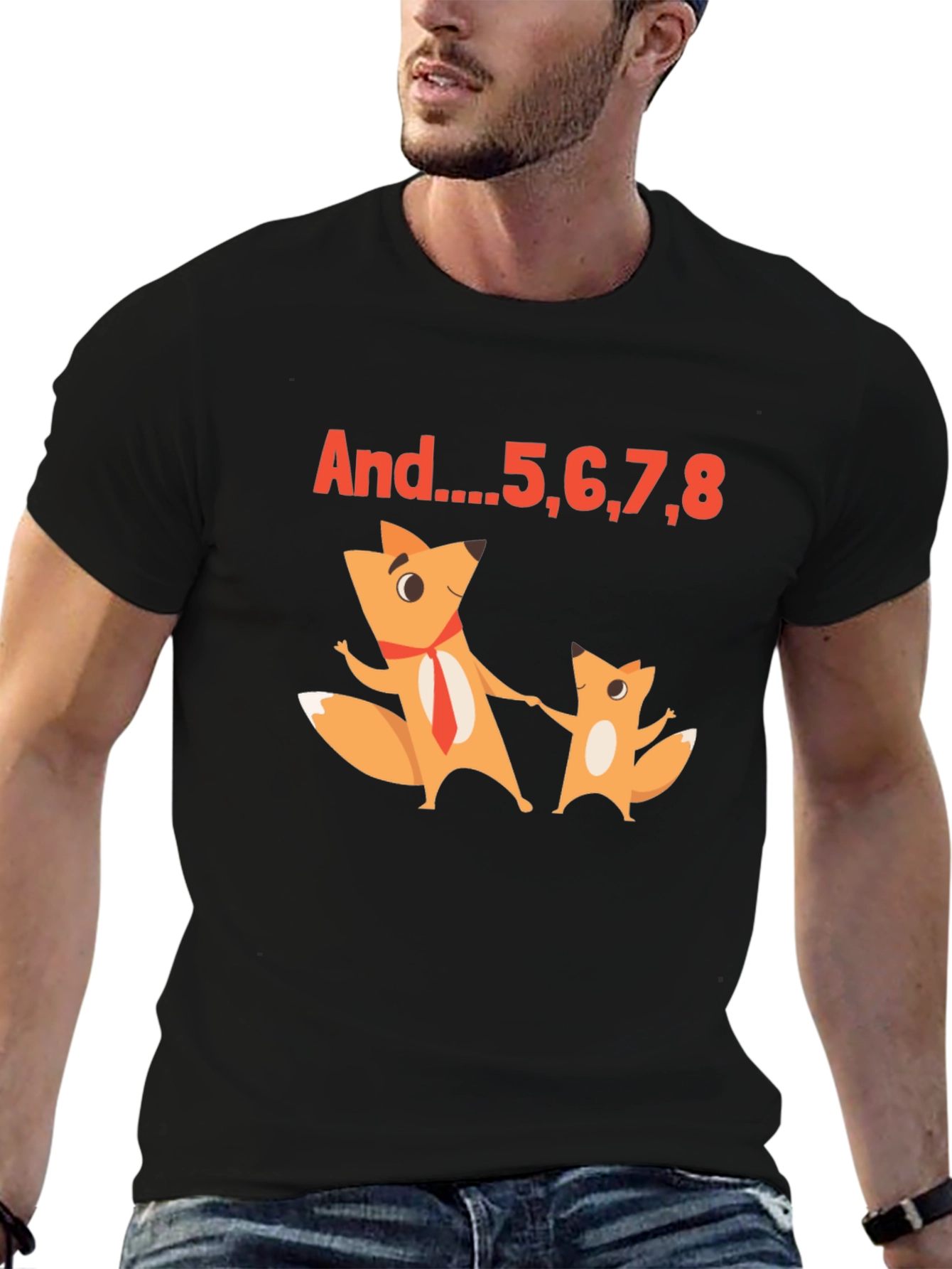 Funny Foxes T-Shirt - And...5678 Dance Counting Tee