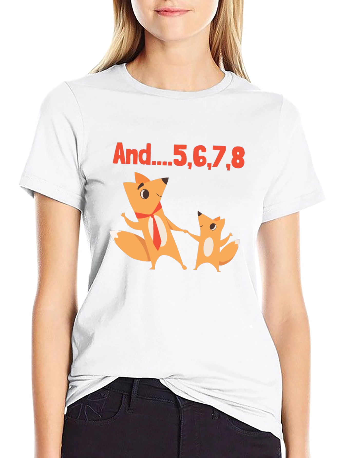 Funny Foxes T-Shirt - And...5678 Dance Counting Tee