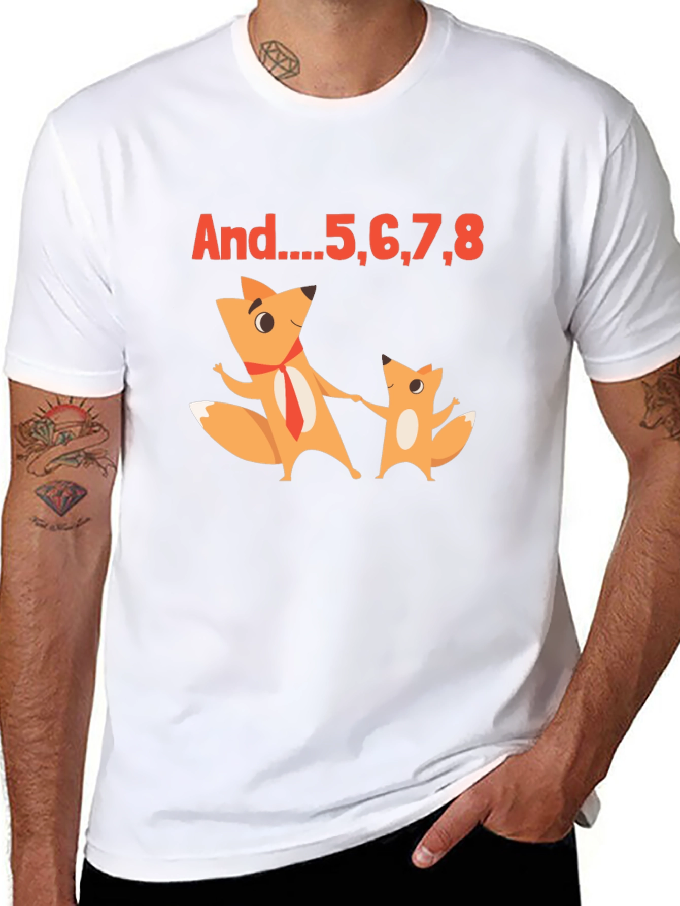 Funny Foxes T-Shirt - And...5678 Dance Counting Tee