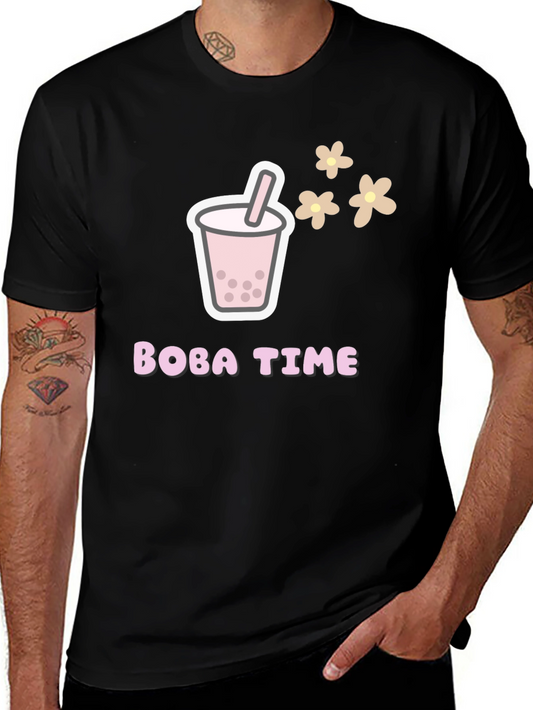 Boba Time Black T-Shirt - Graphic Tee