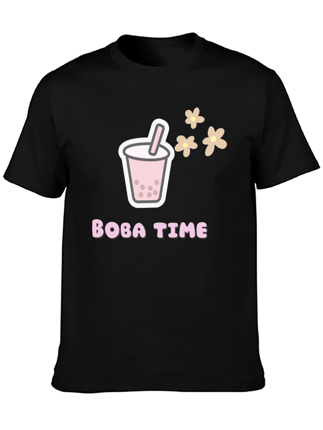 Boba Time Black T-Shirt - Graphic Tee