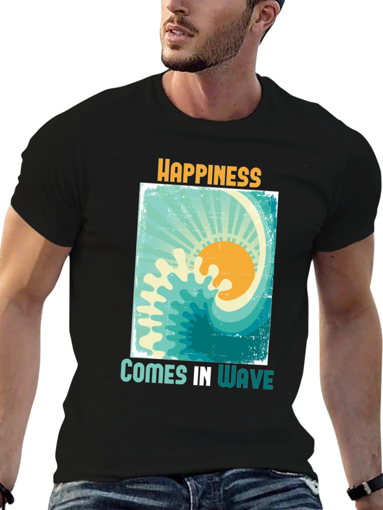 Happiness Comes In Wave Tee