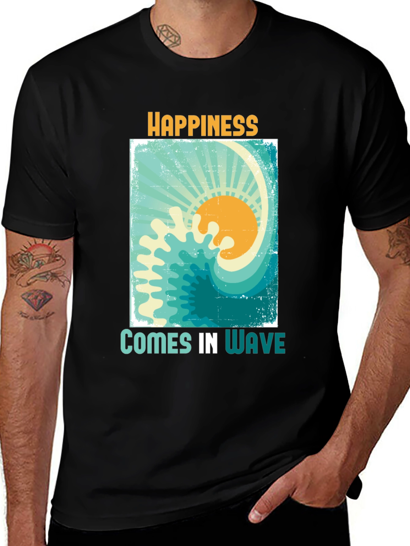 Happiness Comes In Wave Tee