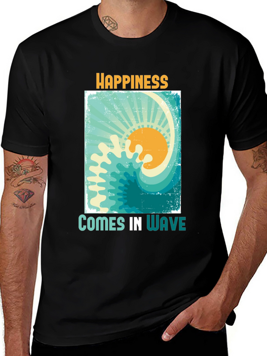 Happiness Comes In Wave Tee