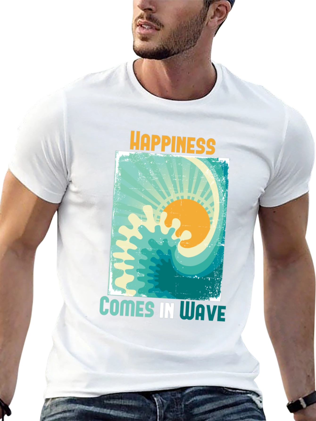 Happiness Comes In Wave Tee