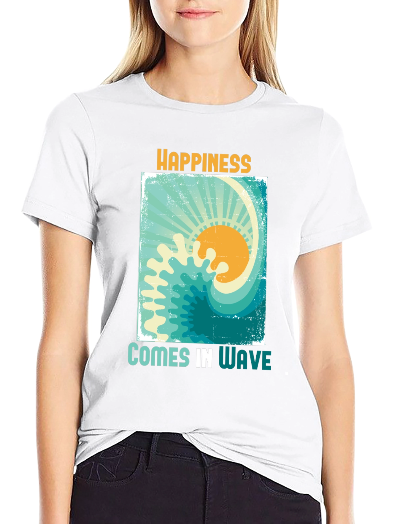 Happiness Comes In Wave Tee