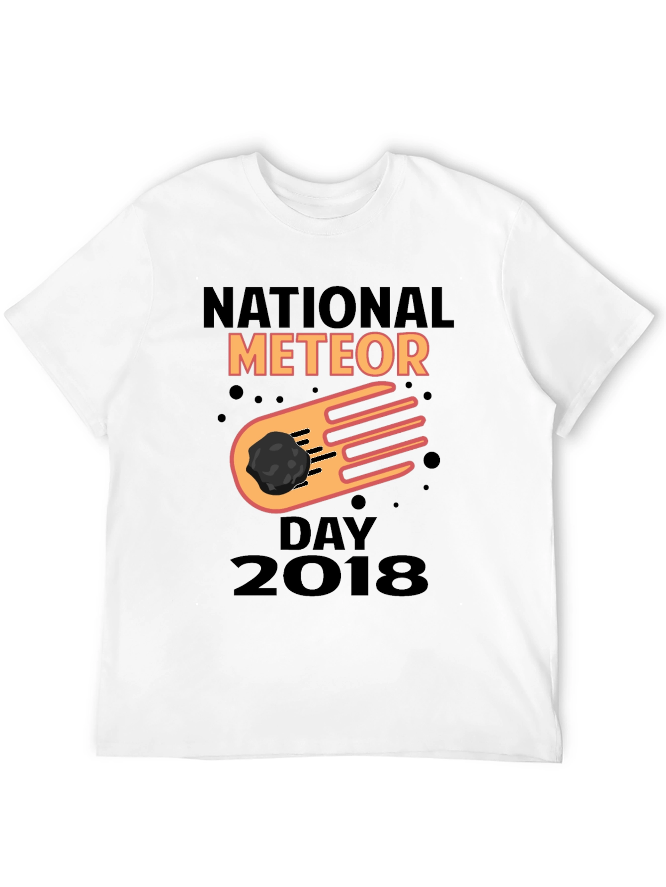 National Meteor Day 2018 Black Graphic T-Shirt