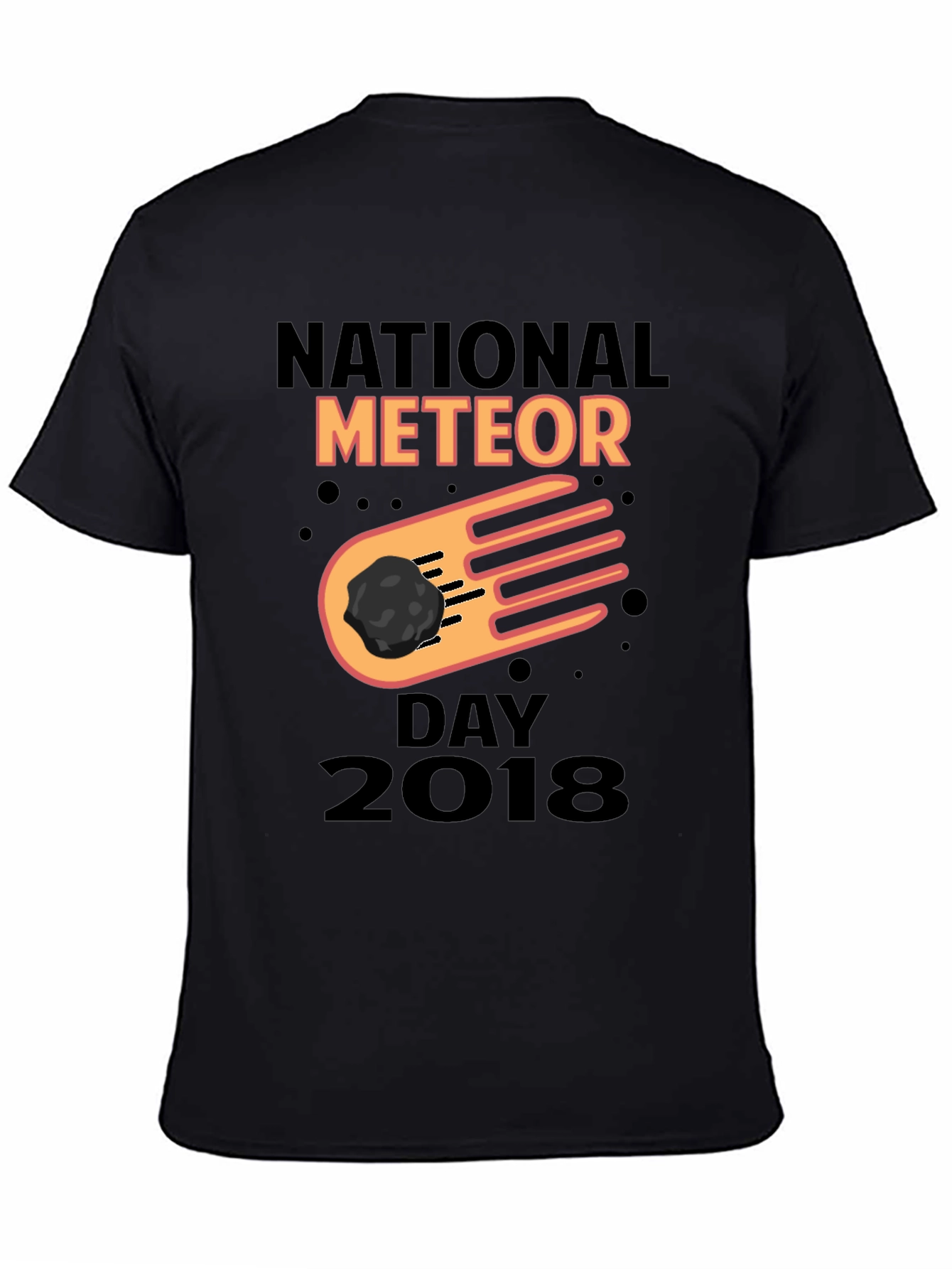 National Meteor Day 2018 Black Graphic T-Shirt