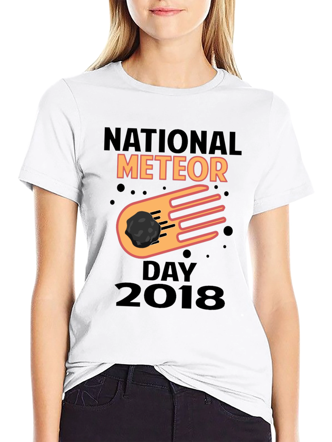 National Meteor Day 2018 Black Graphic T-Shirt