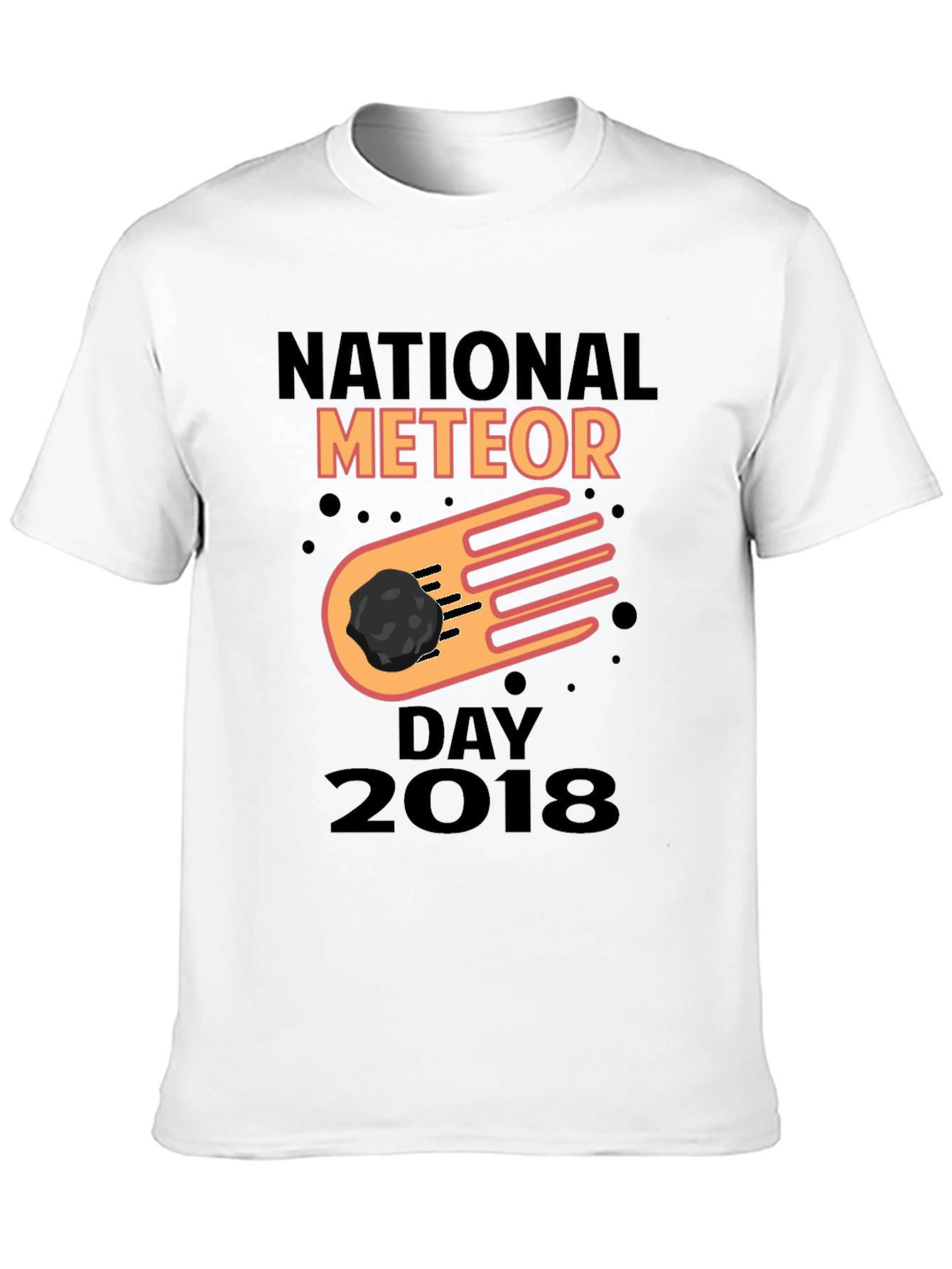 National Meteor Day 2018 Black Graphic T-Shirt