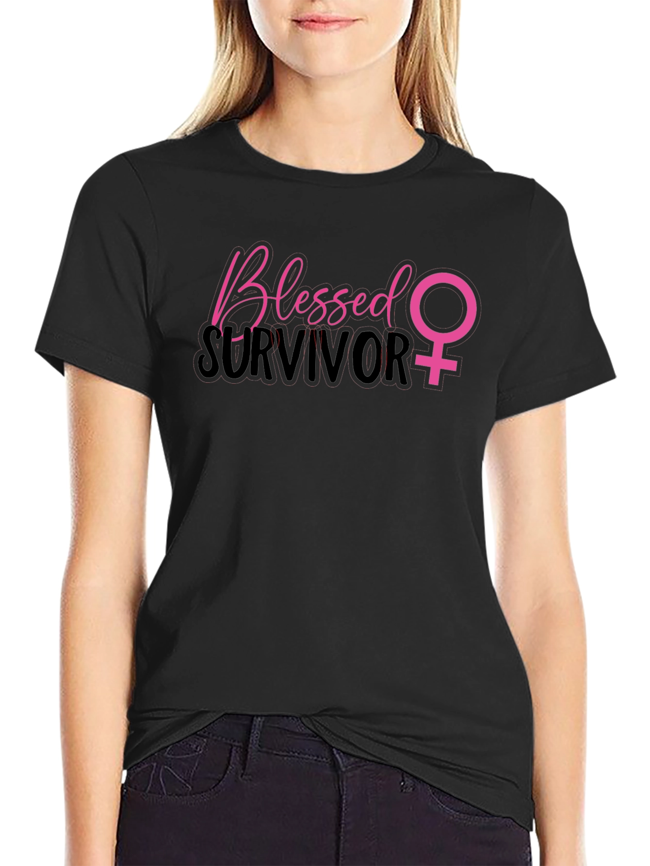 Blessed Survivor T-Shirt - Breast Cancer Awareness