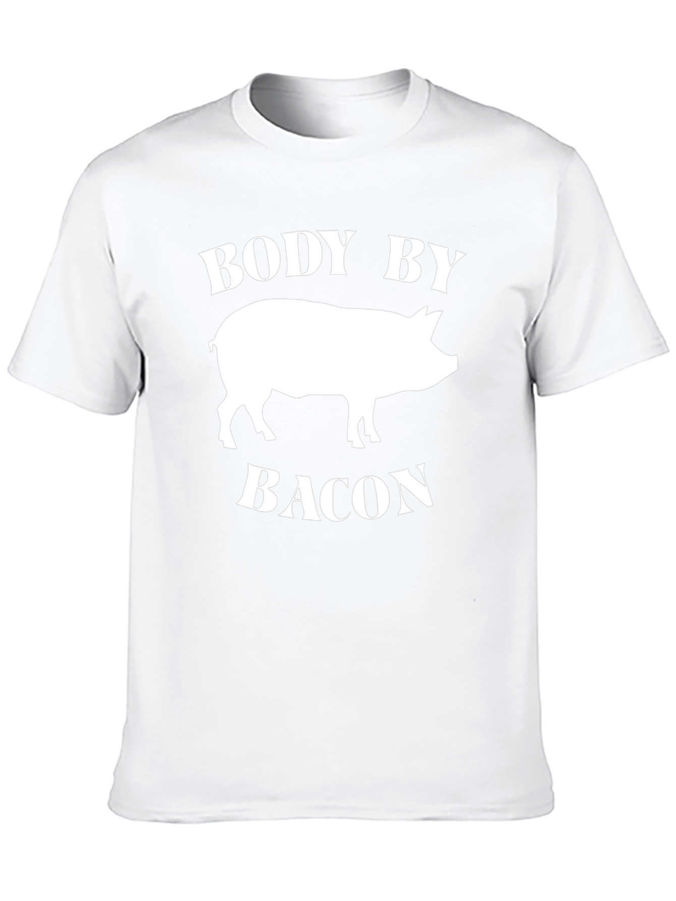Body by Bacon T-Shirt - Funny Pig Graphic Tee