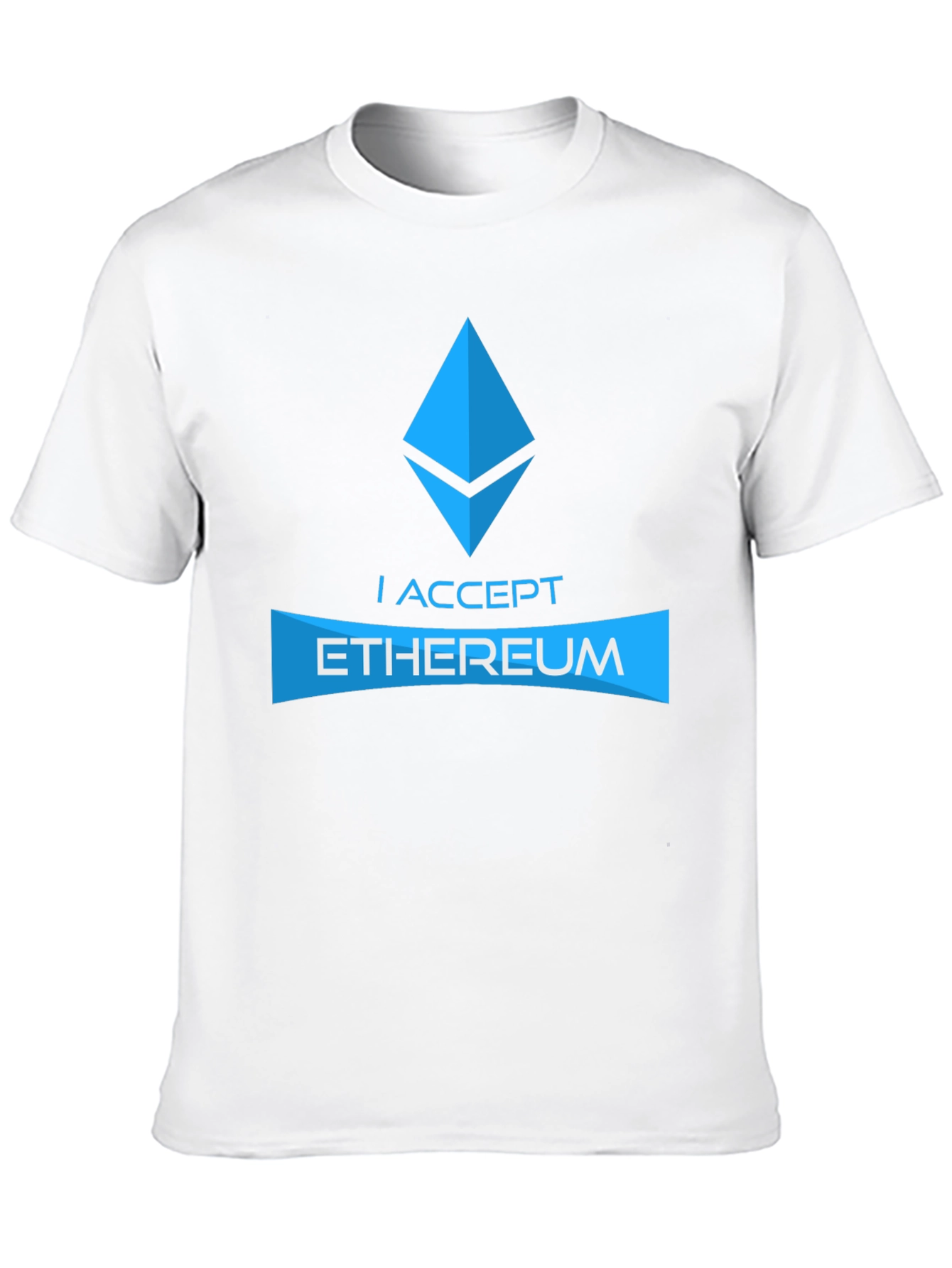 I Accept Ethereum Black T-Shirt Crypto Currency Tee