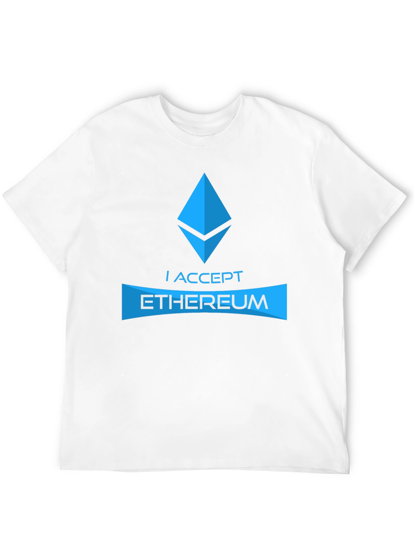 I Accept Ethereum Black T-Shirt Crypto Currency Tee