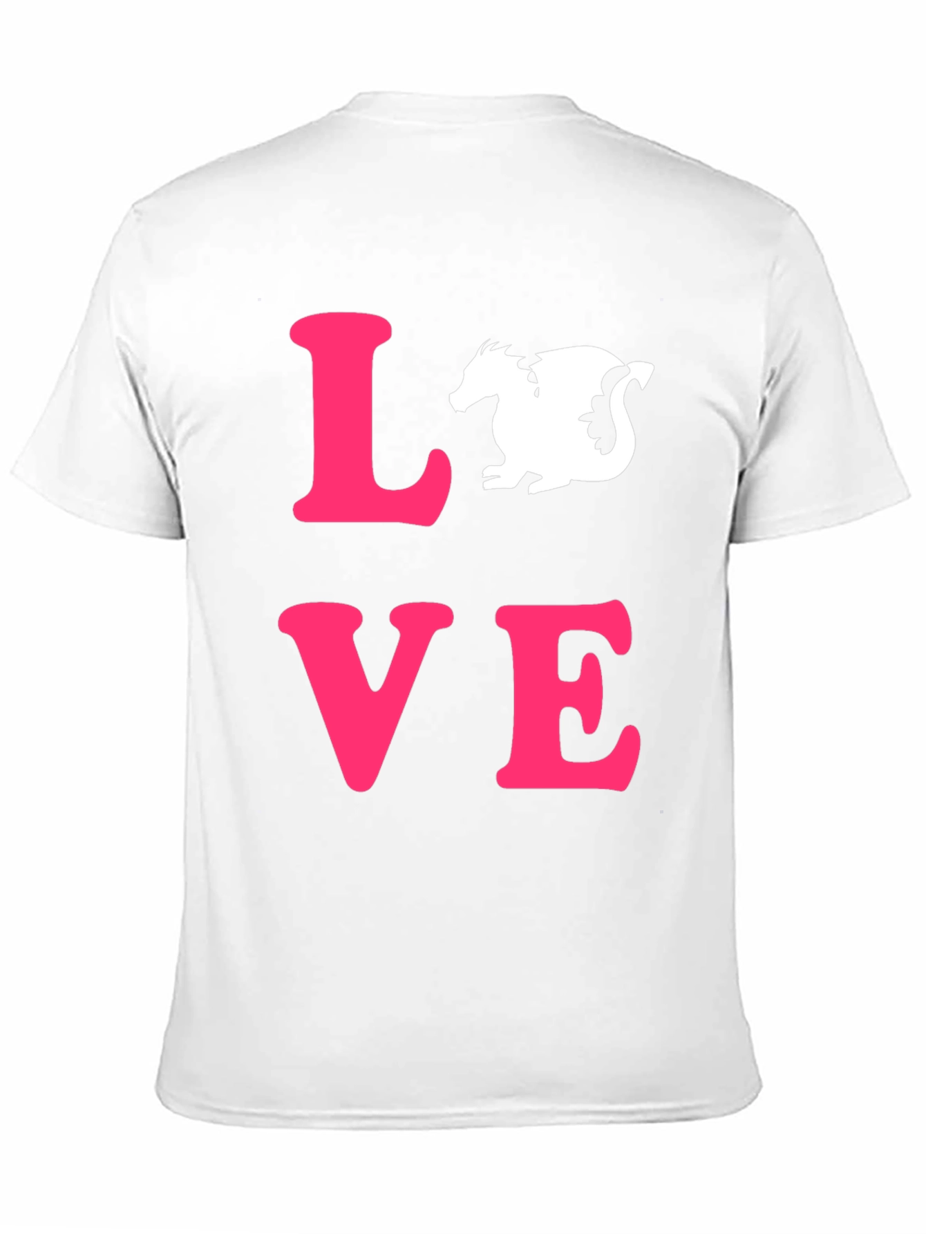 Love Dragon Graphic Tee - Black Cotton Casual T-Shirt