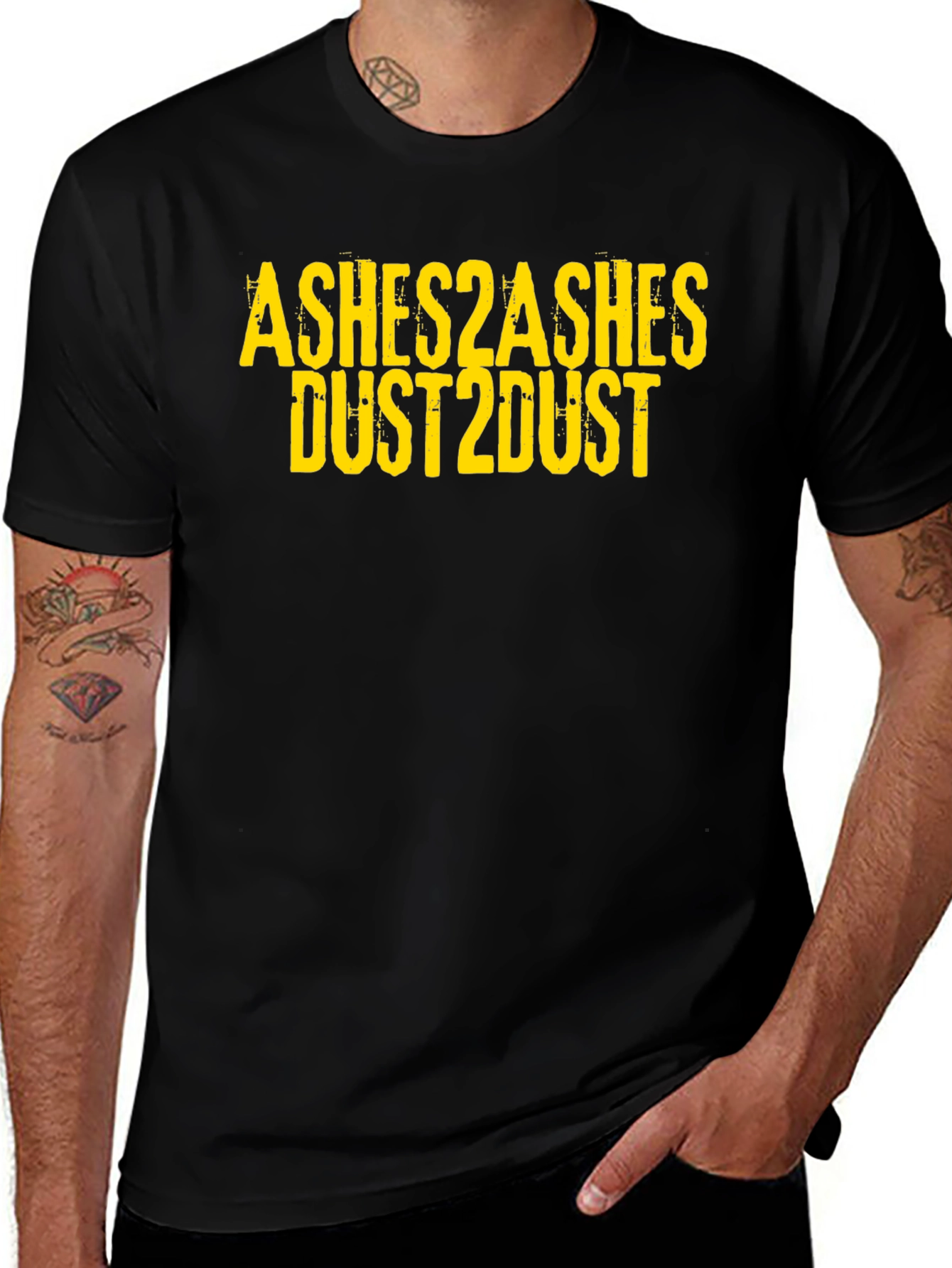 Ashes2Ashes Dust2Dust Graphic Black T-Shirt
