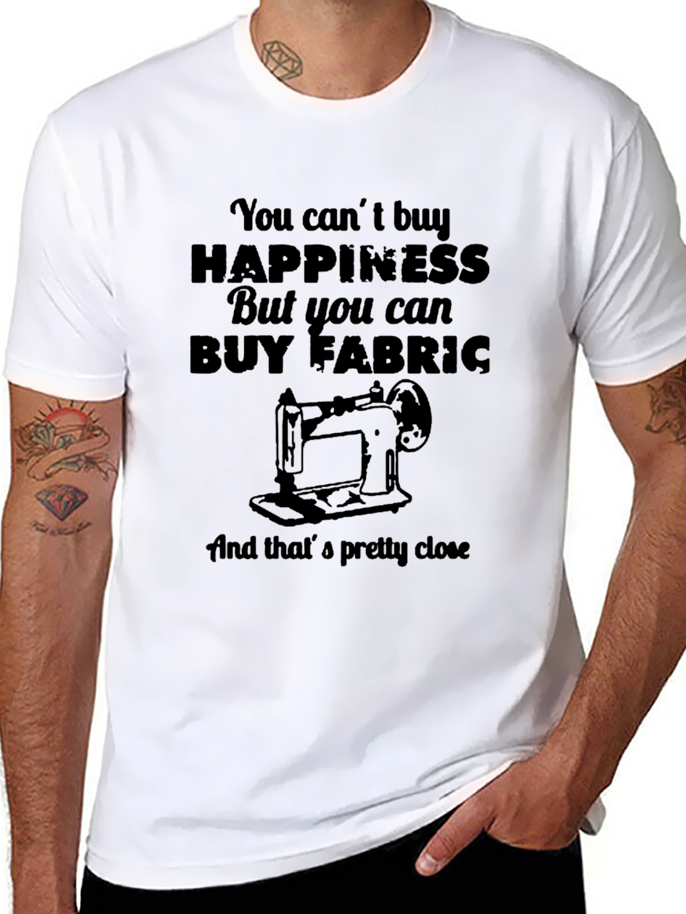 Funny Sewing T-Shirt - Buy Fabric Happiness