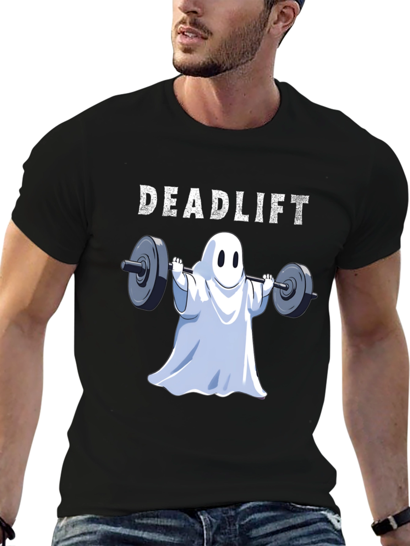 Deadlift Ghost T-Shirt - Halloween Gym Apparel