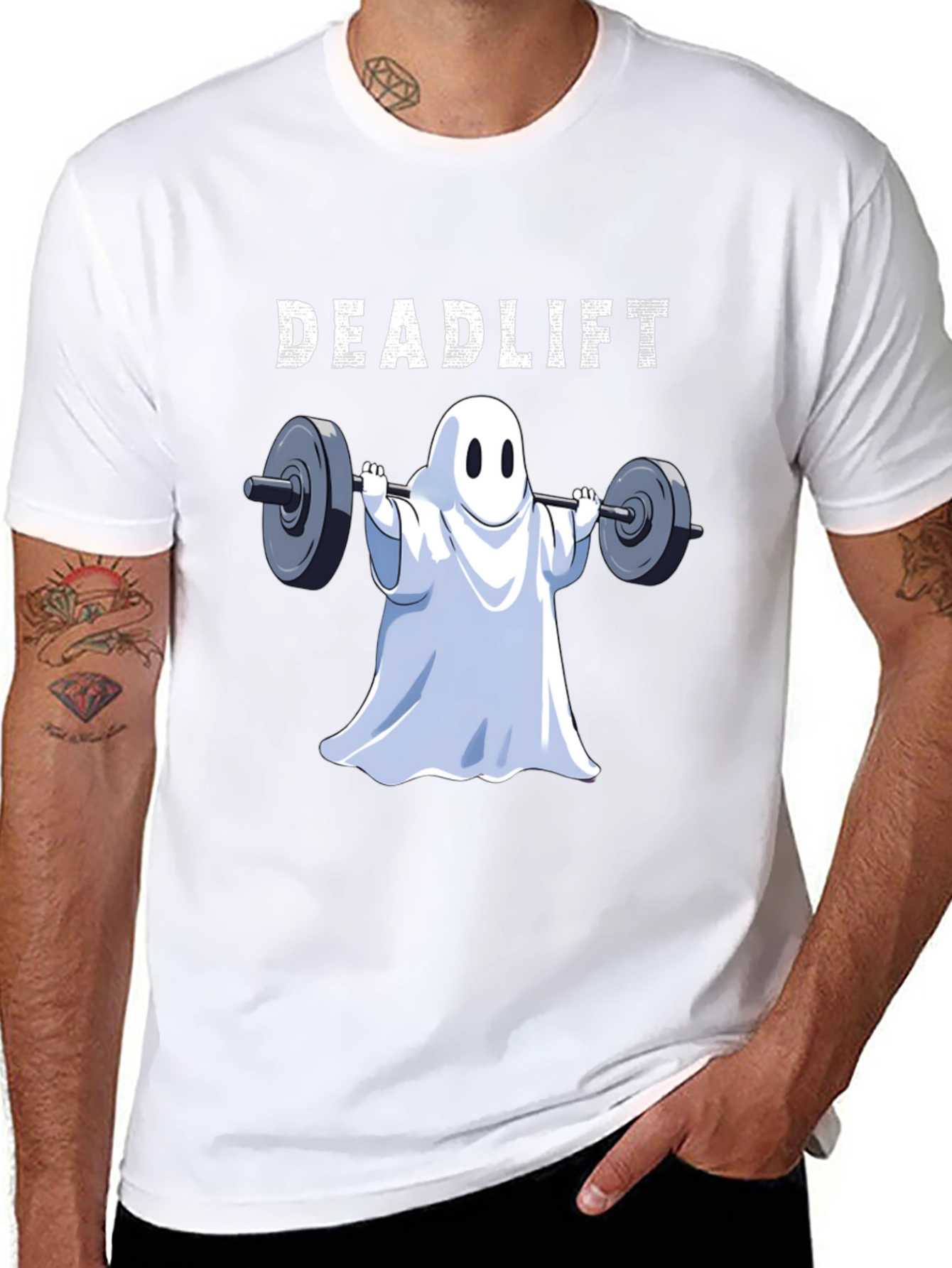 Deadlift Ghost T-Shirt - Halloween Gym Apparel