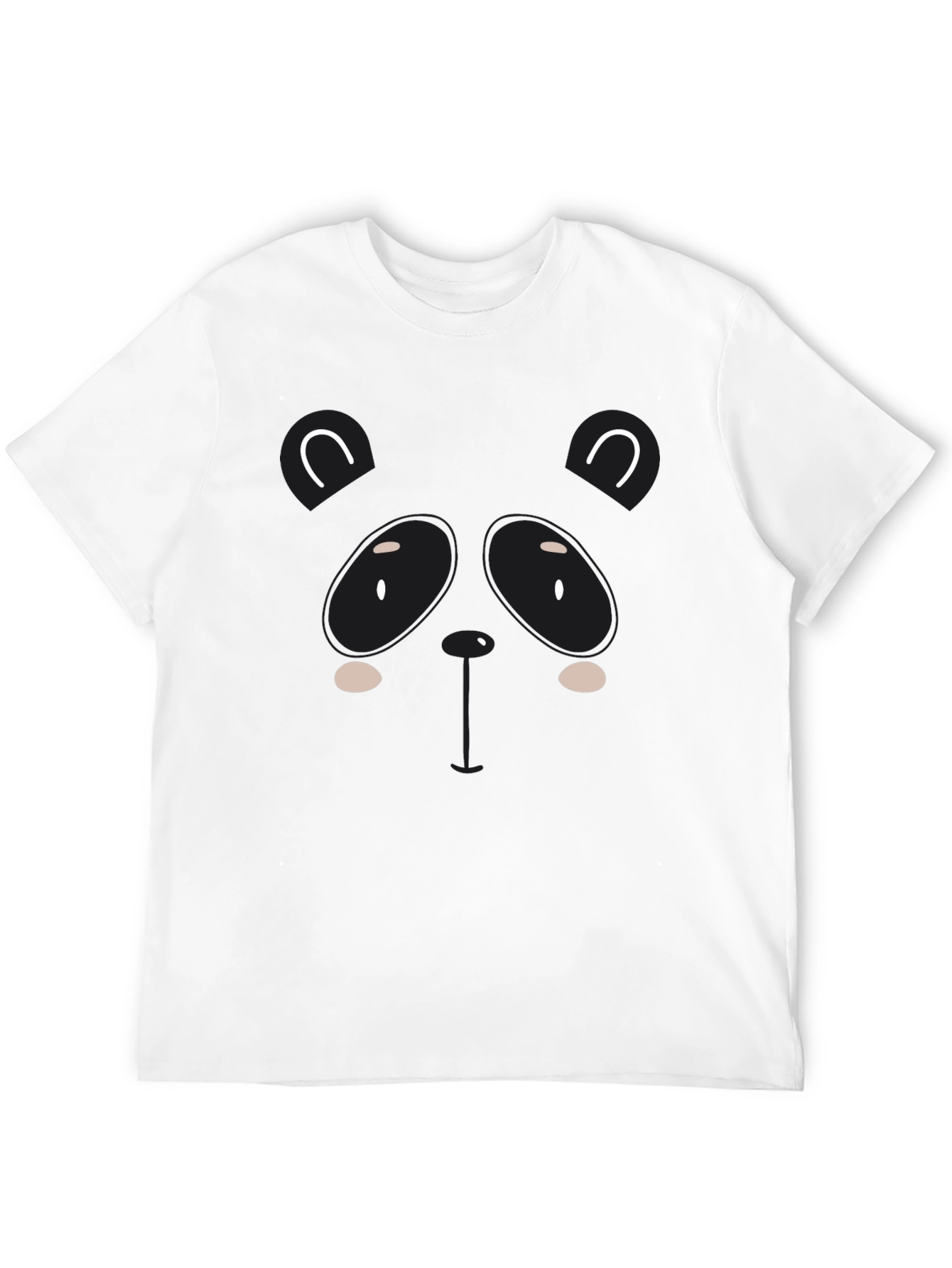 Cute Panda Graphic Black T-Shirt