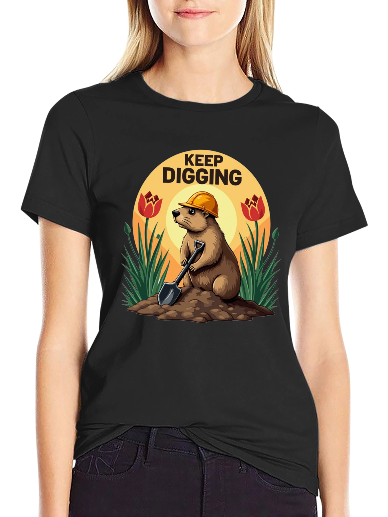 Keep Digging T-Shirt Funny Mole