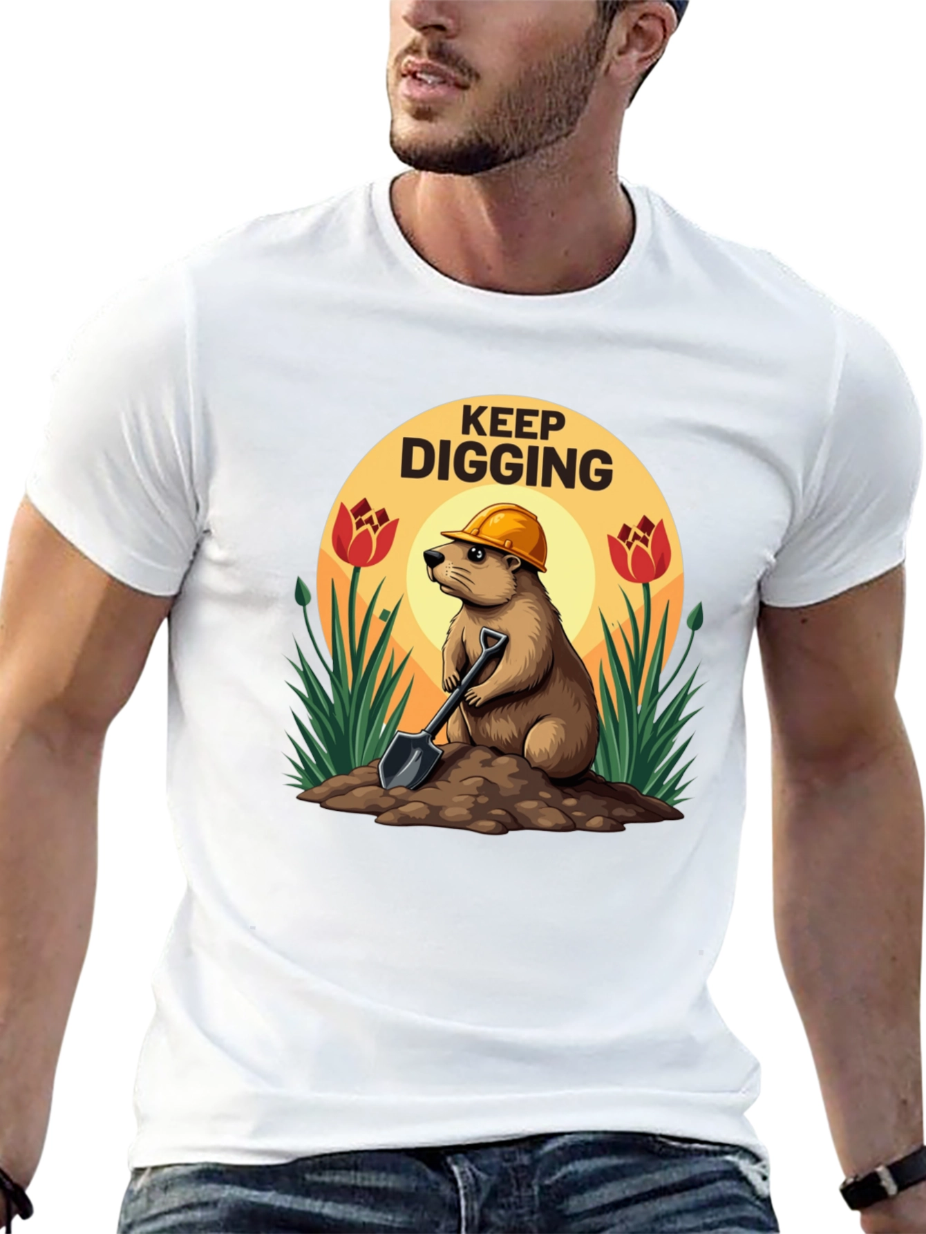 Keep Digging T-Shirt Funny Mole