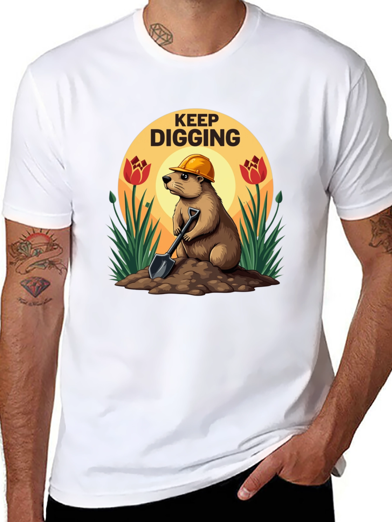 Keep Digging T-Shirt Funny Mole