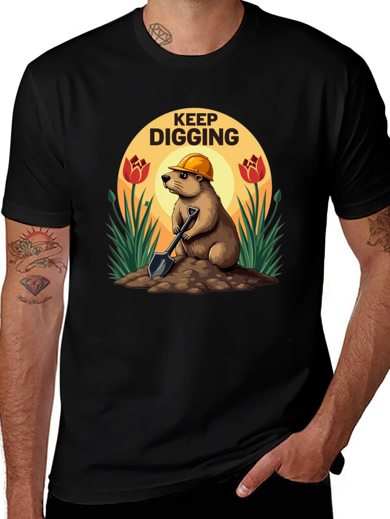 Keep Digging T-Shirt Funny Mole