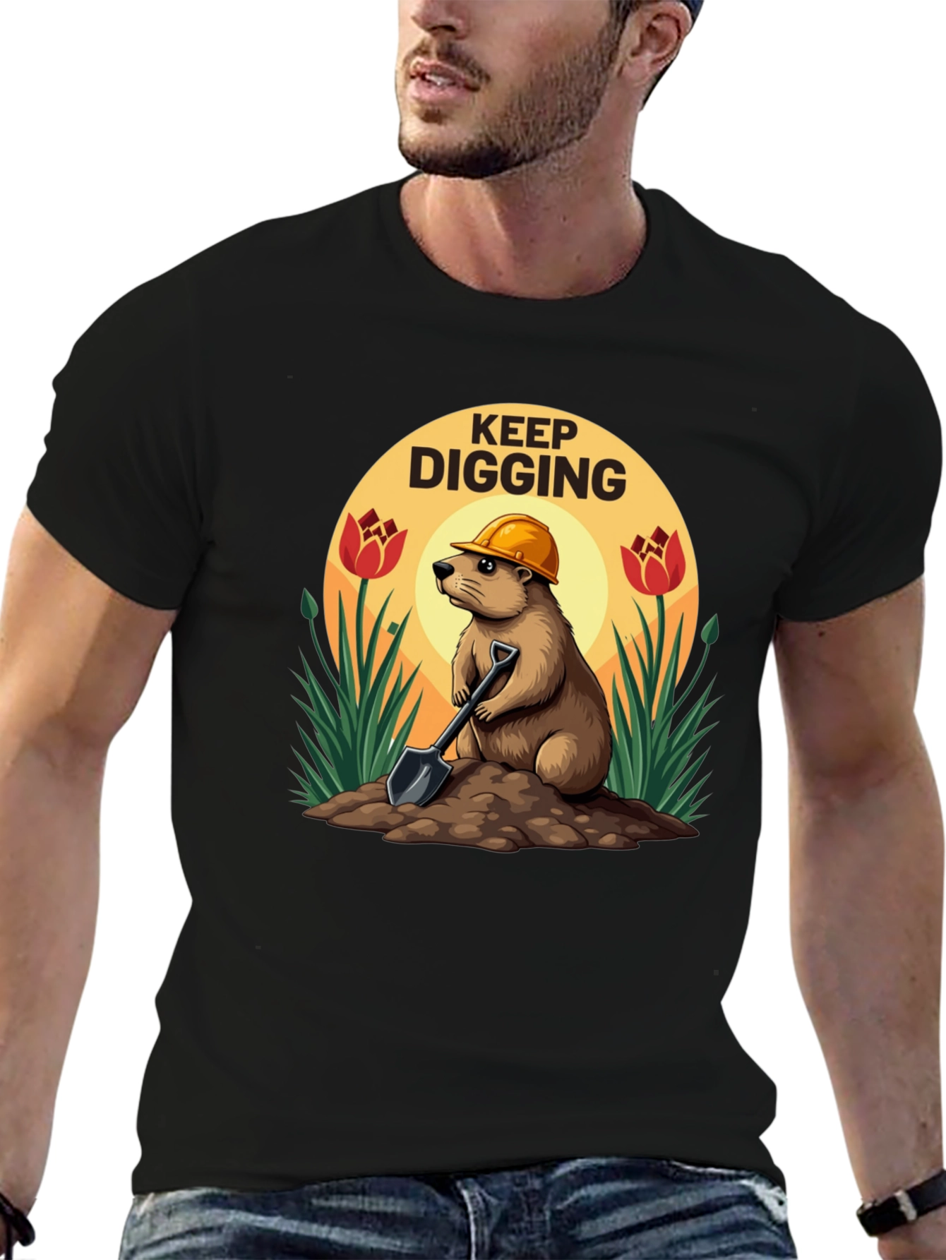 Keep Digging T-Shirt Funny Mole