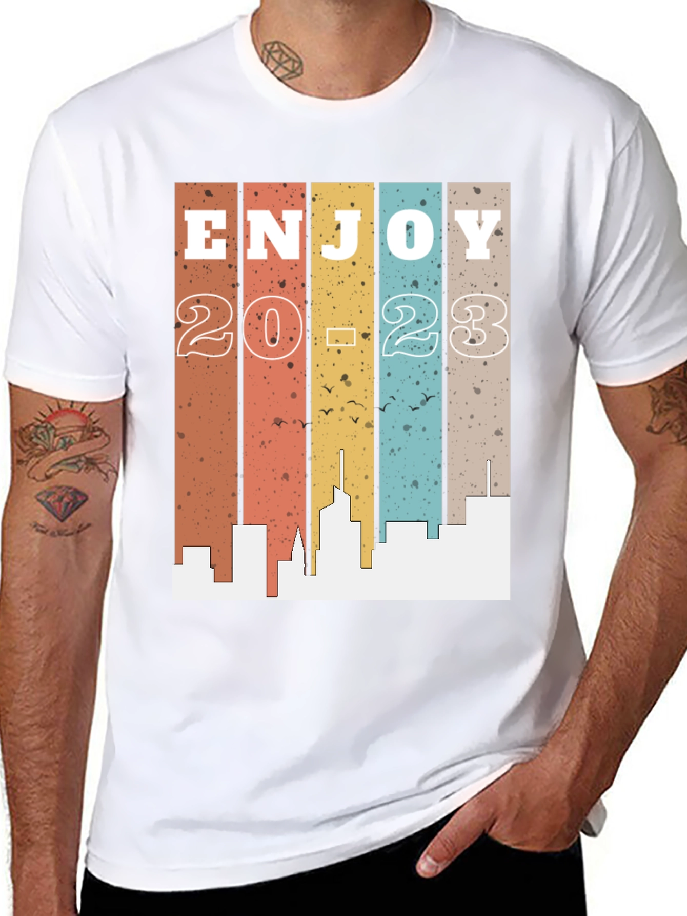 Enjoy 2023 Graphic Tee - Retro Style