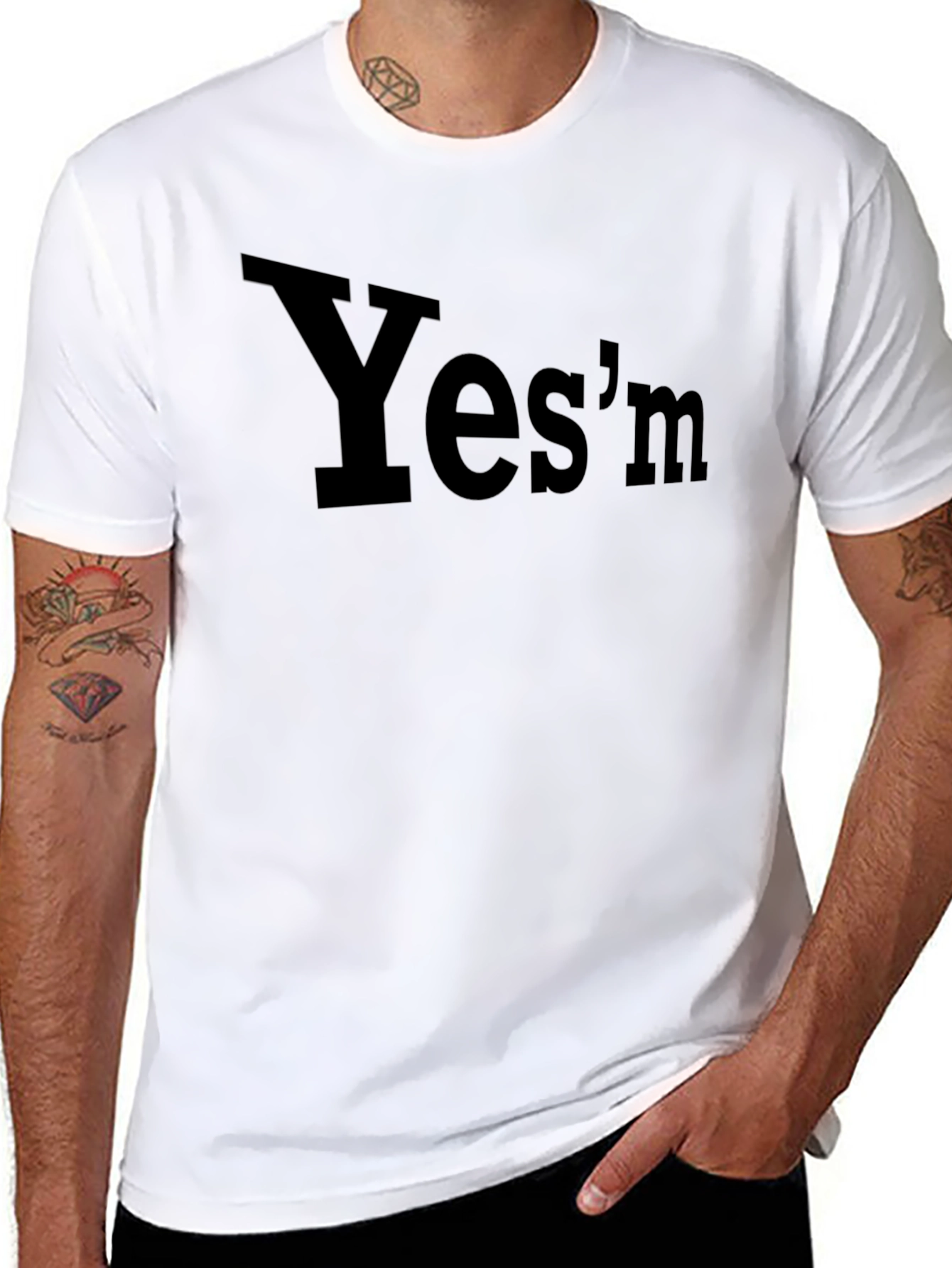 Yesm Graphic Tee - Black Cotton T-Shirt