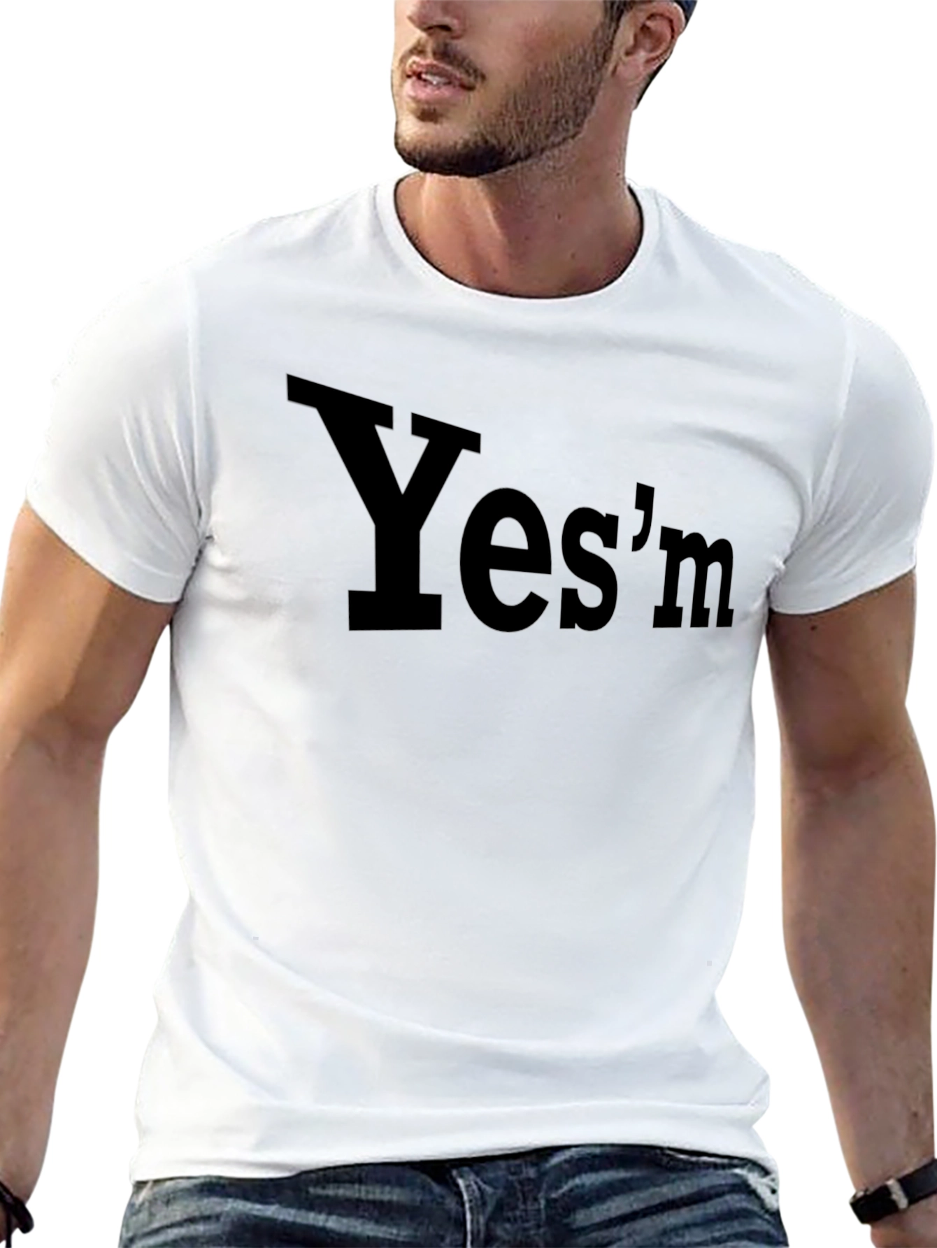 Yesm Graphic Tee - Black Cotton T-Shirt
